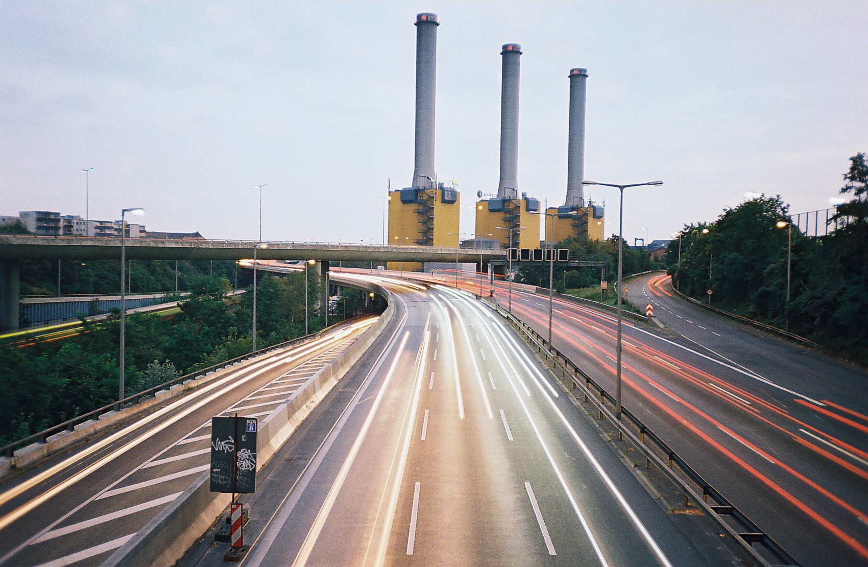 Highway Light Trails Berlin Long Exposure Traffic Germany Factory Tubes 1700x1110