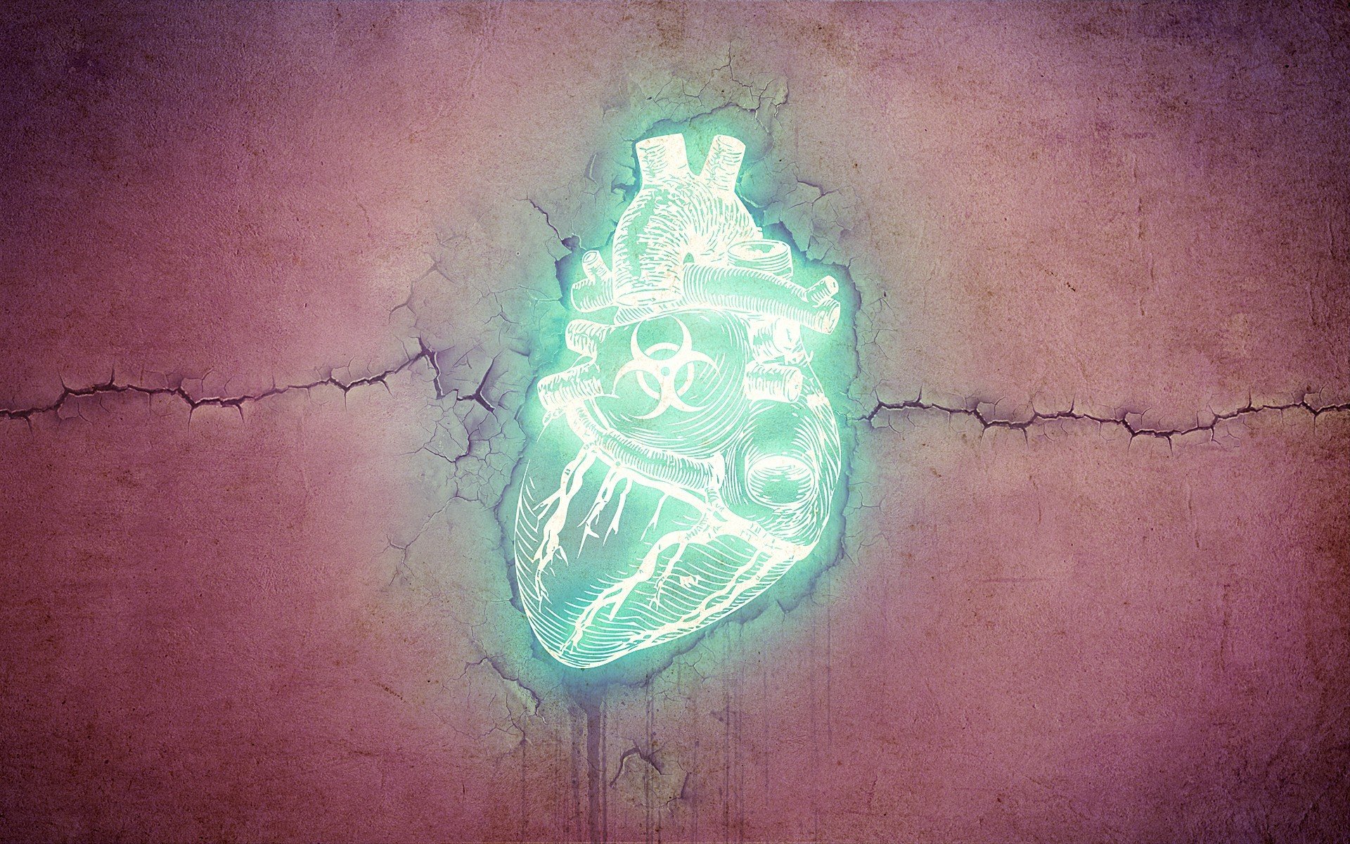 Heart Emerald Digital Art Wall 1920x1200