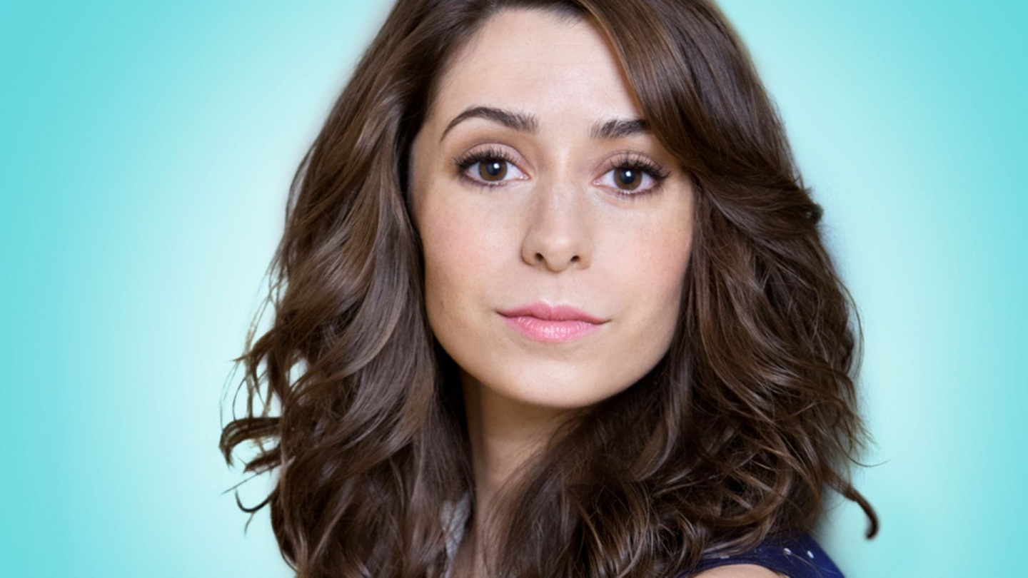 Cristin Milioti Women Actress Cyan Background Cyan Brown Eyes Face Portrait Brunette 1440x810