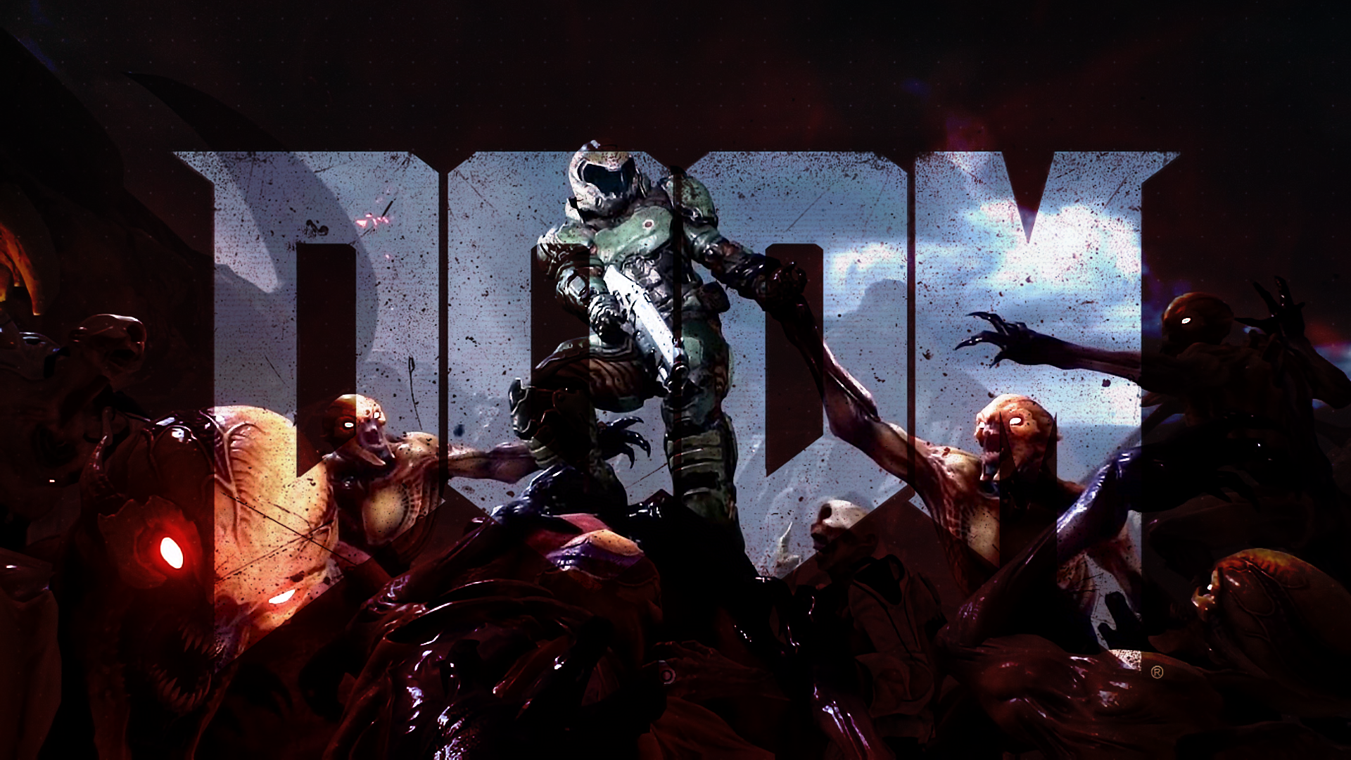 Doom Game Doom 2016 Video Game Art Video Games 1920x1080
