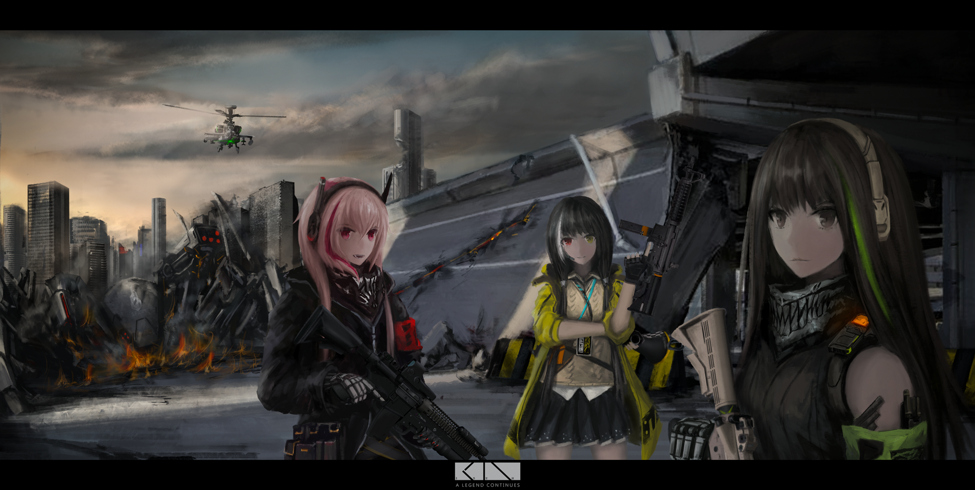 Anime Girls Frontline Gun Girls With Guns M4a1 Girls Frontline M4 SOPMOD Ii Girls Frontline M16 Girl 1943x977