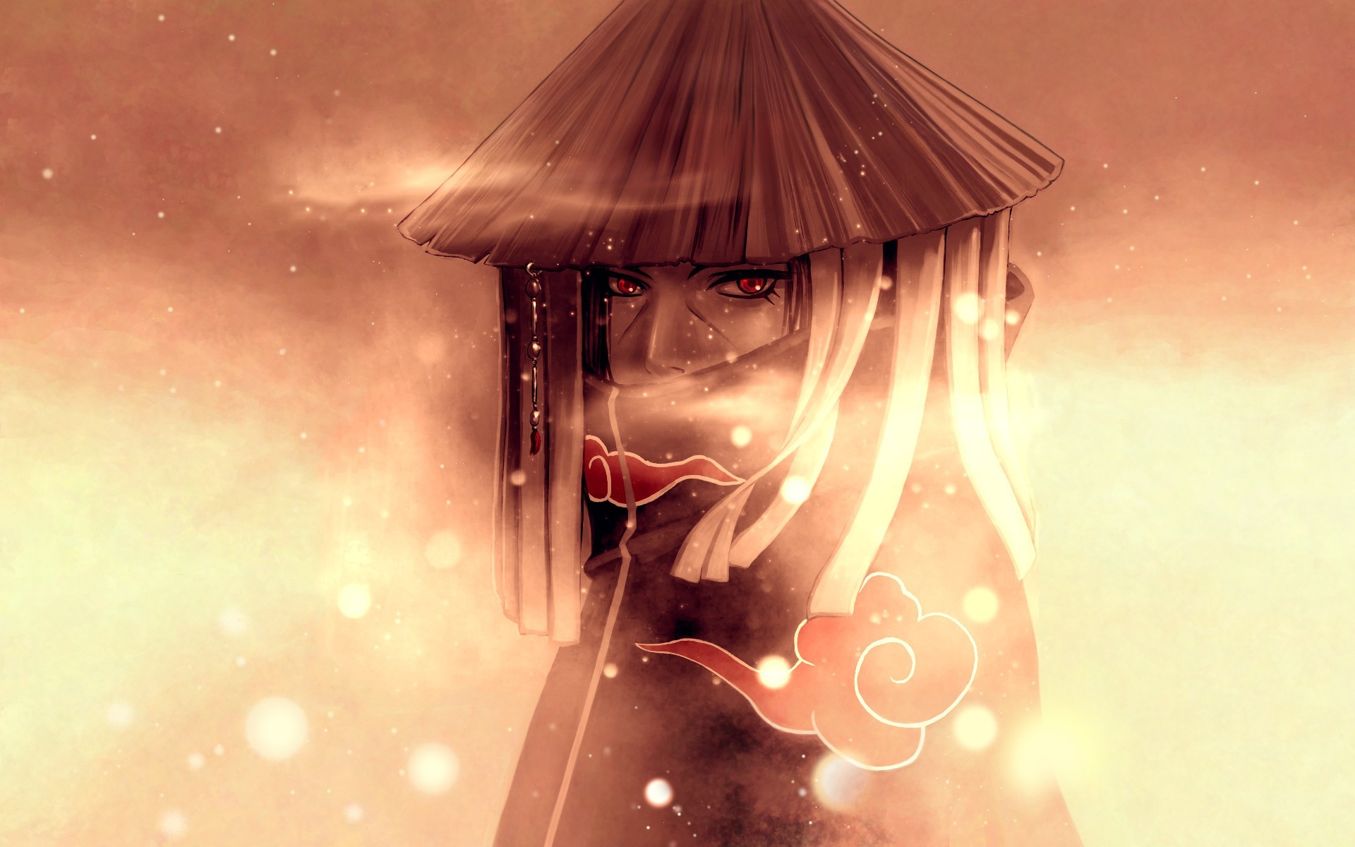 Naruto Shippuuden Red Eyes Hat Akatsuki Uchiha Itachi Anime 1920x1200