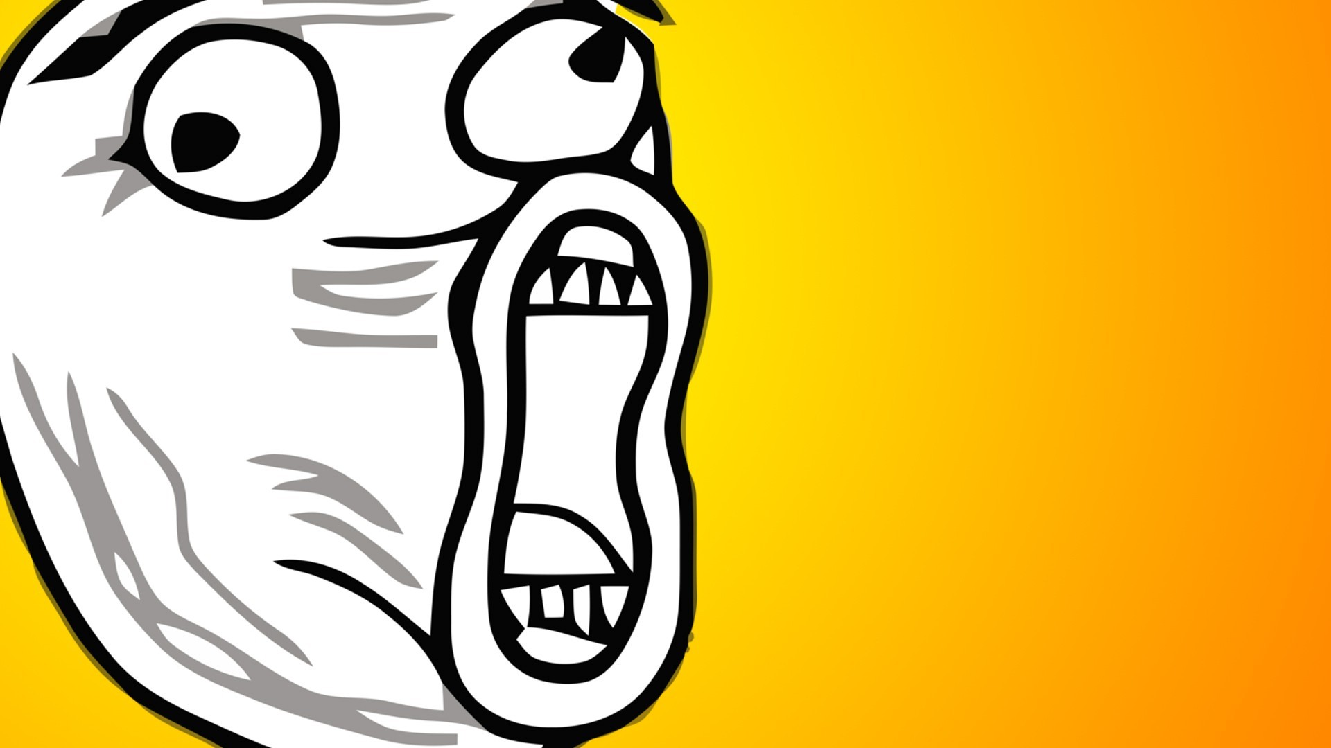 Troll Face Cartoon Simple Background 1920x1080