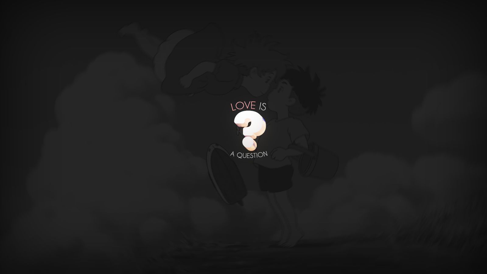 Anime Love Phrase Black Minimalism Simple Simple Background Hayao Miyazaki 1600x900