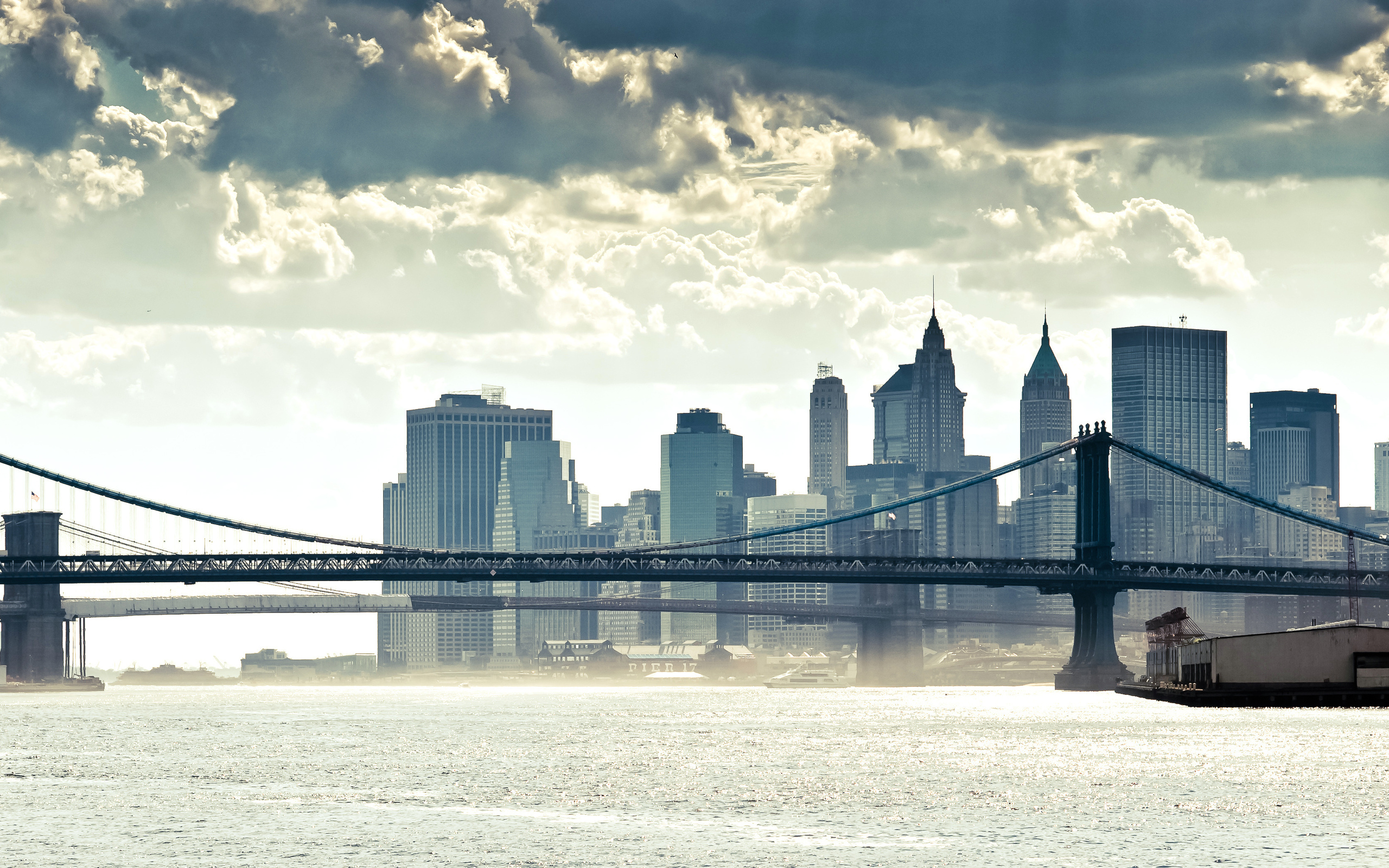 Bridge Cityscape New York Manhattan Bridge 2560x1600