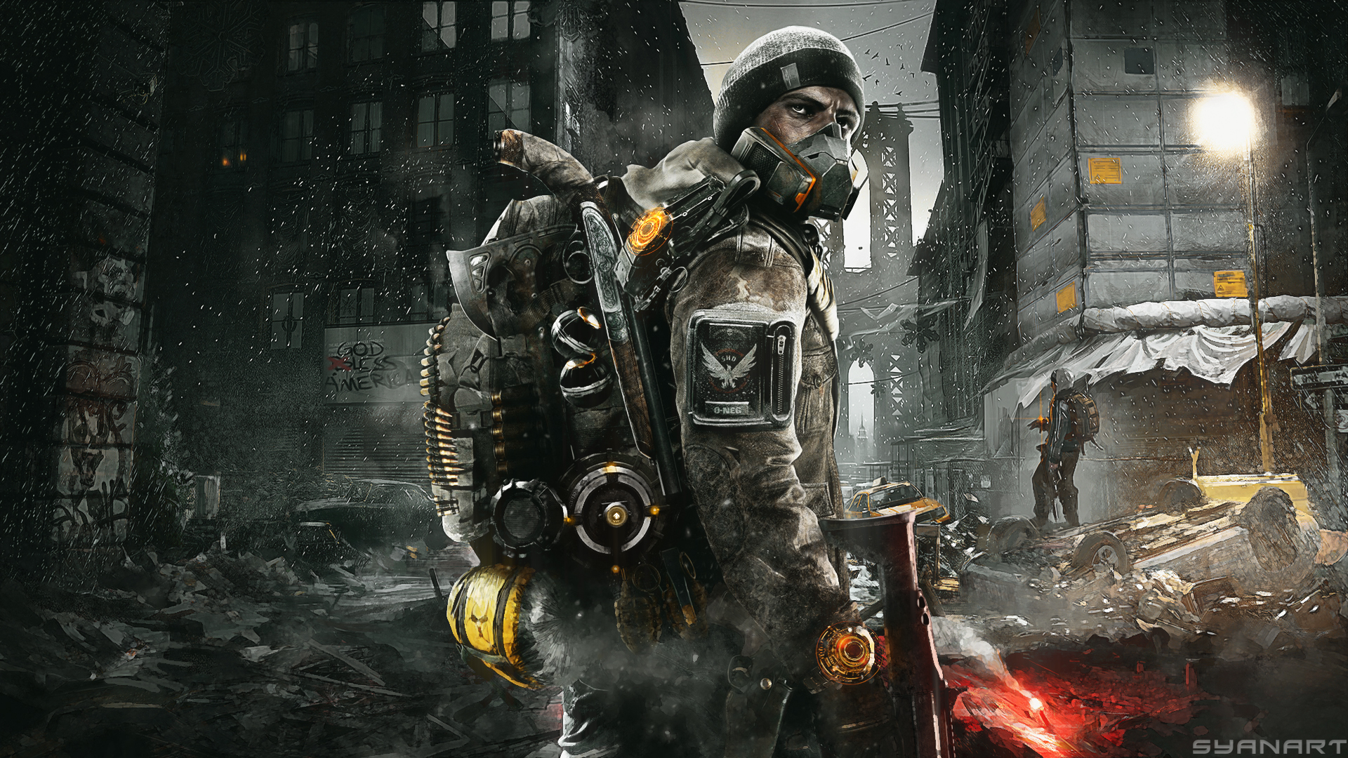 Tom Clancys The Division Video Games Apocalyptic Futuristic Video Game Art 1920x1080