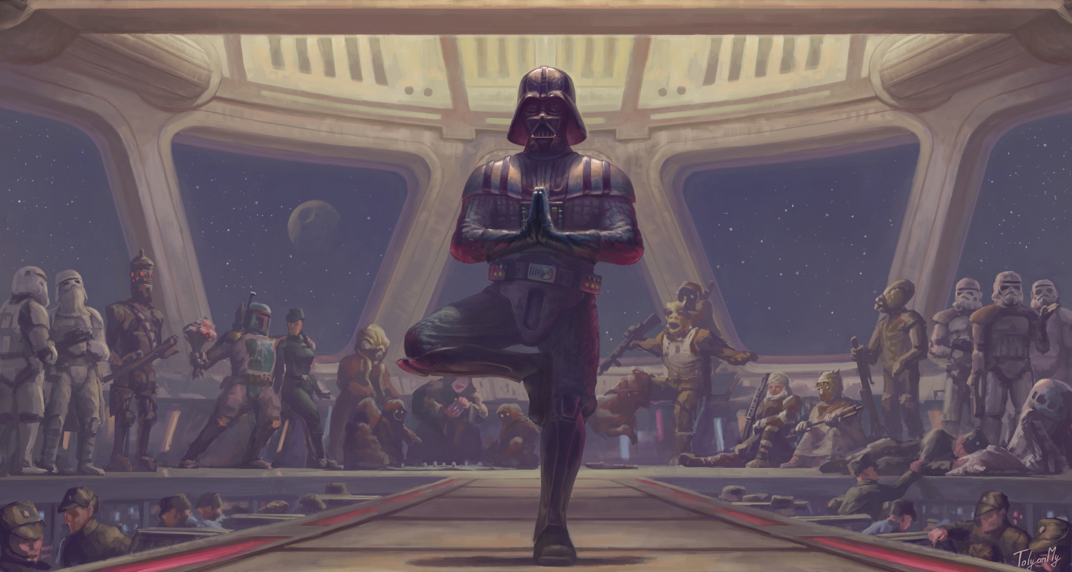 Star Wars Darth Vader Humor Stormtrooper Boba Fett Bossk Star Wars Jawas Star Wars 3743x2000