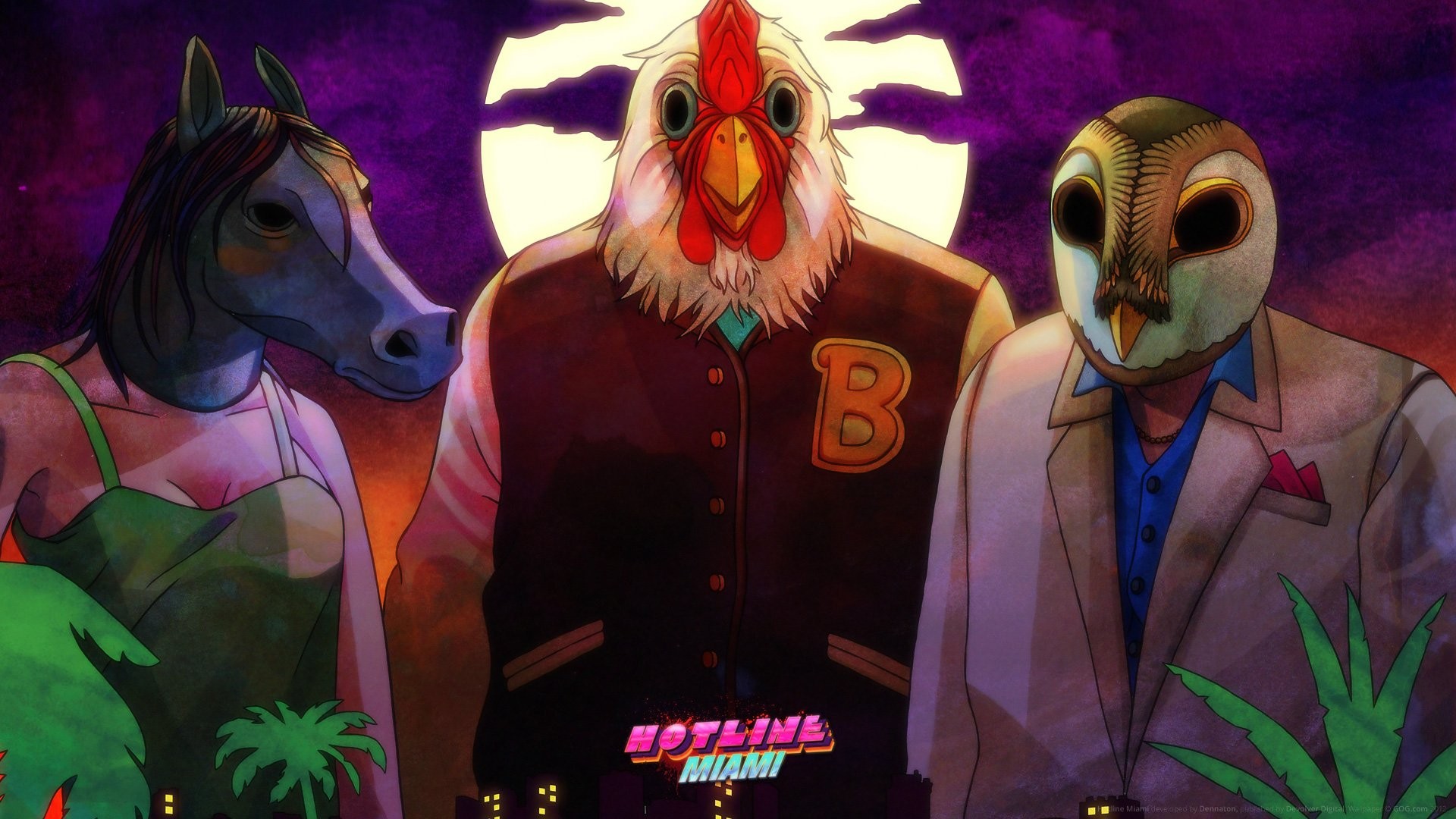 Hotline Miami Video Games Video Game Art 1920x1080