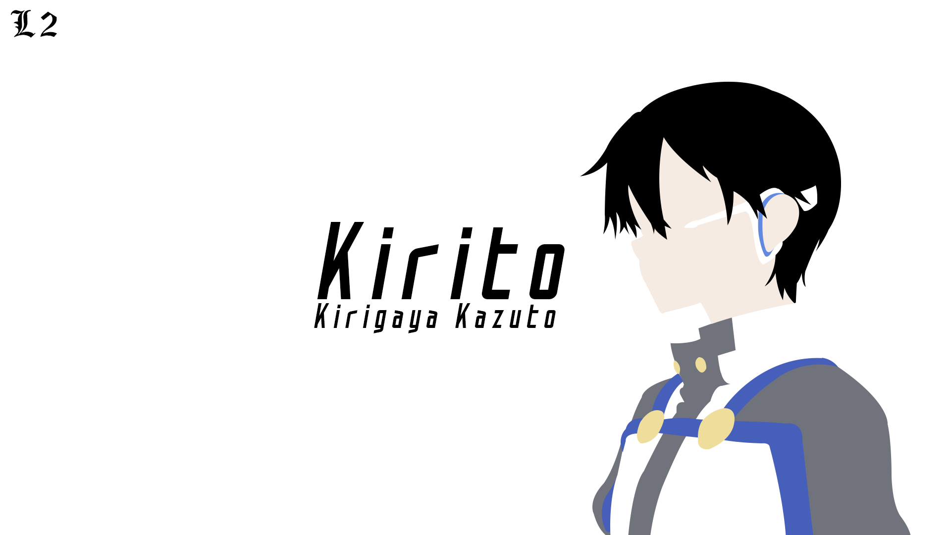 Sword Art Online Kirigaya Kazuto Anime Boys White Background Simple Background 1920x1080