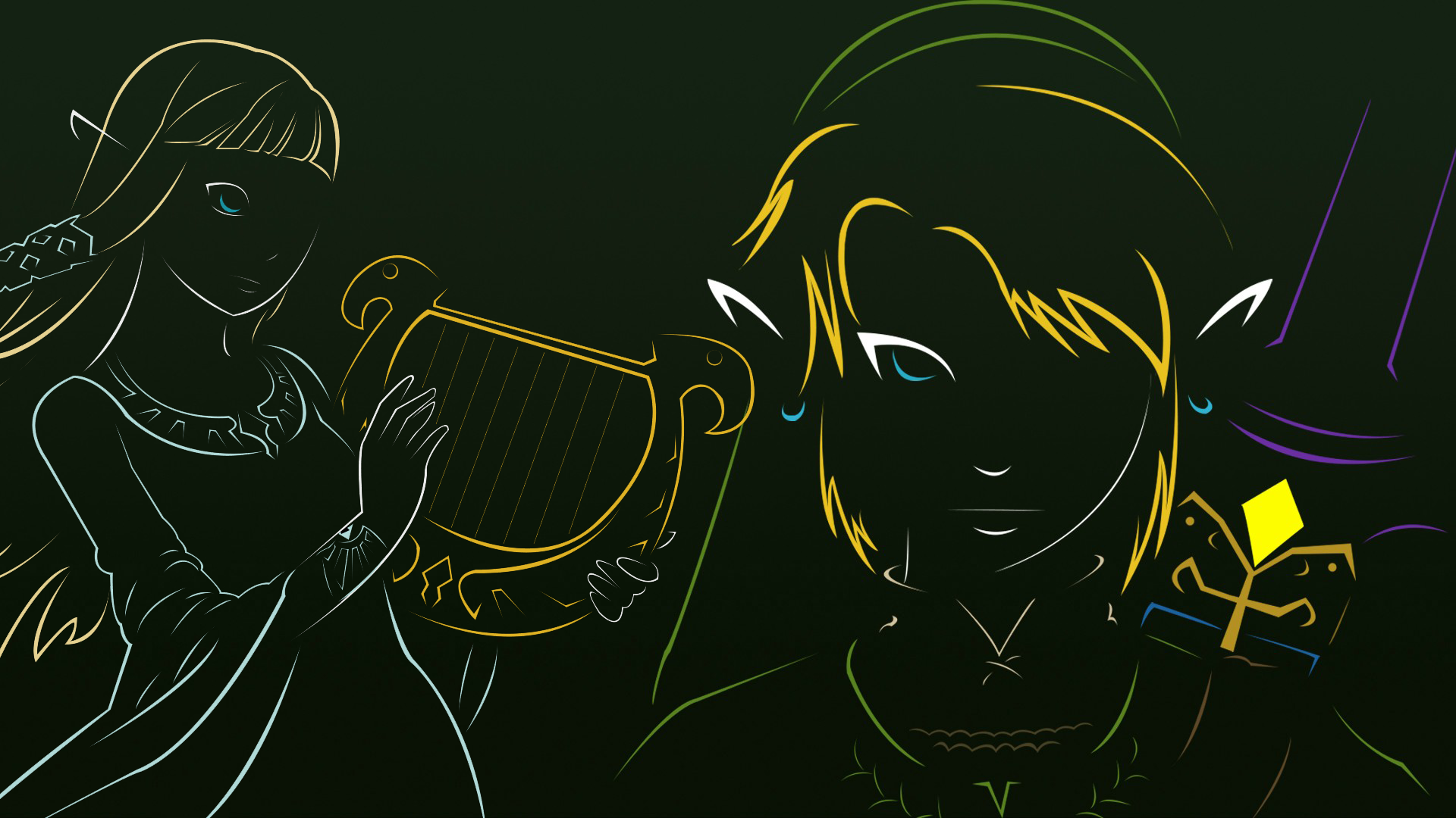 The Legend Of Zelda Link Princess Zelda 1920x1080