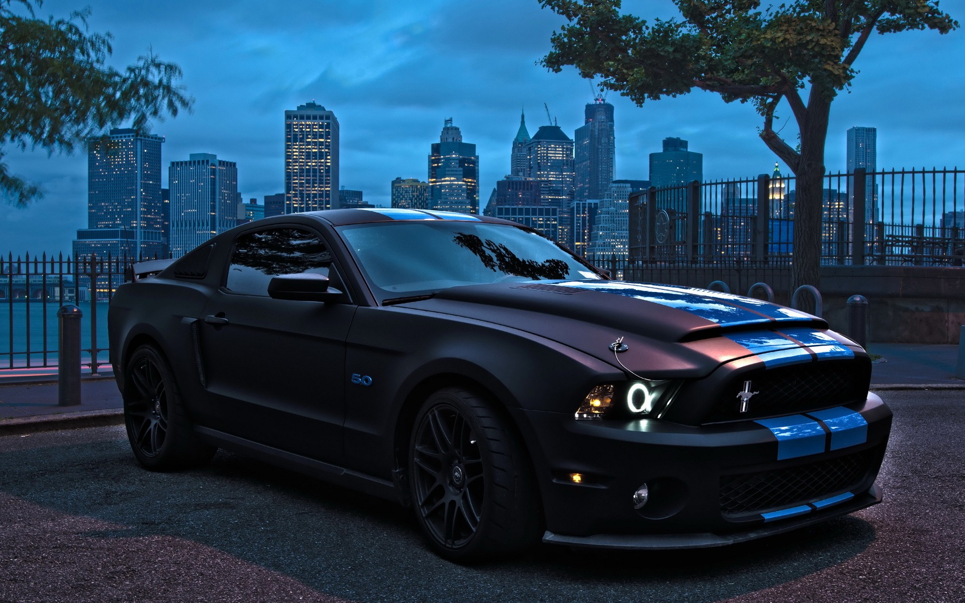 Car Ford Ford Mustang Racing Stripes 1920x1200