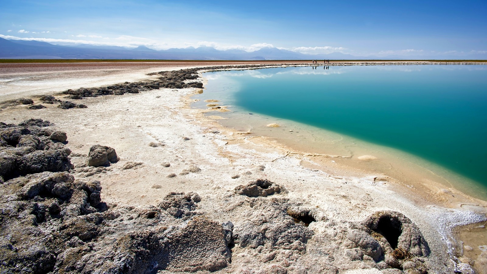 Nature Landscape Atacama Desert Chile Lake Clouds Water 1600x900