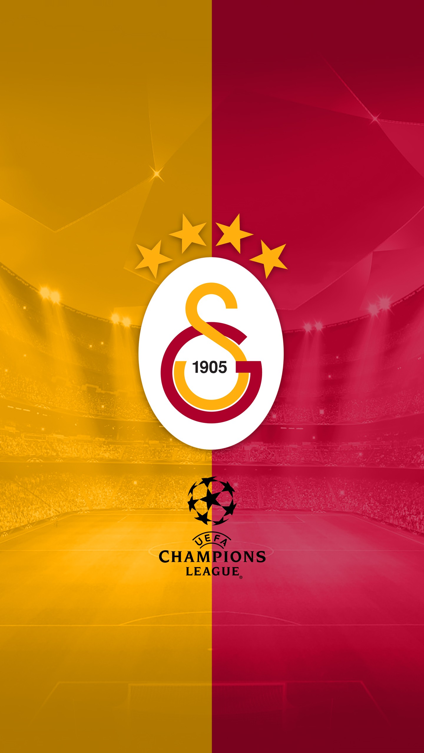 Galatasaray S K Soccer 1905 Year Logo 1440x2560