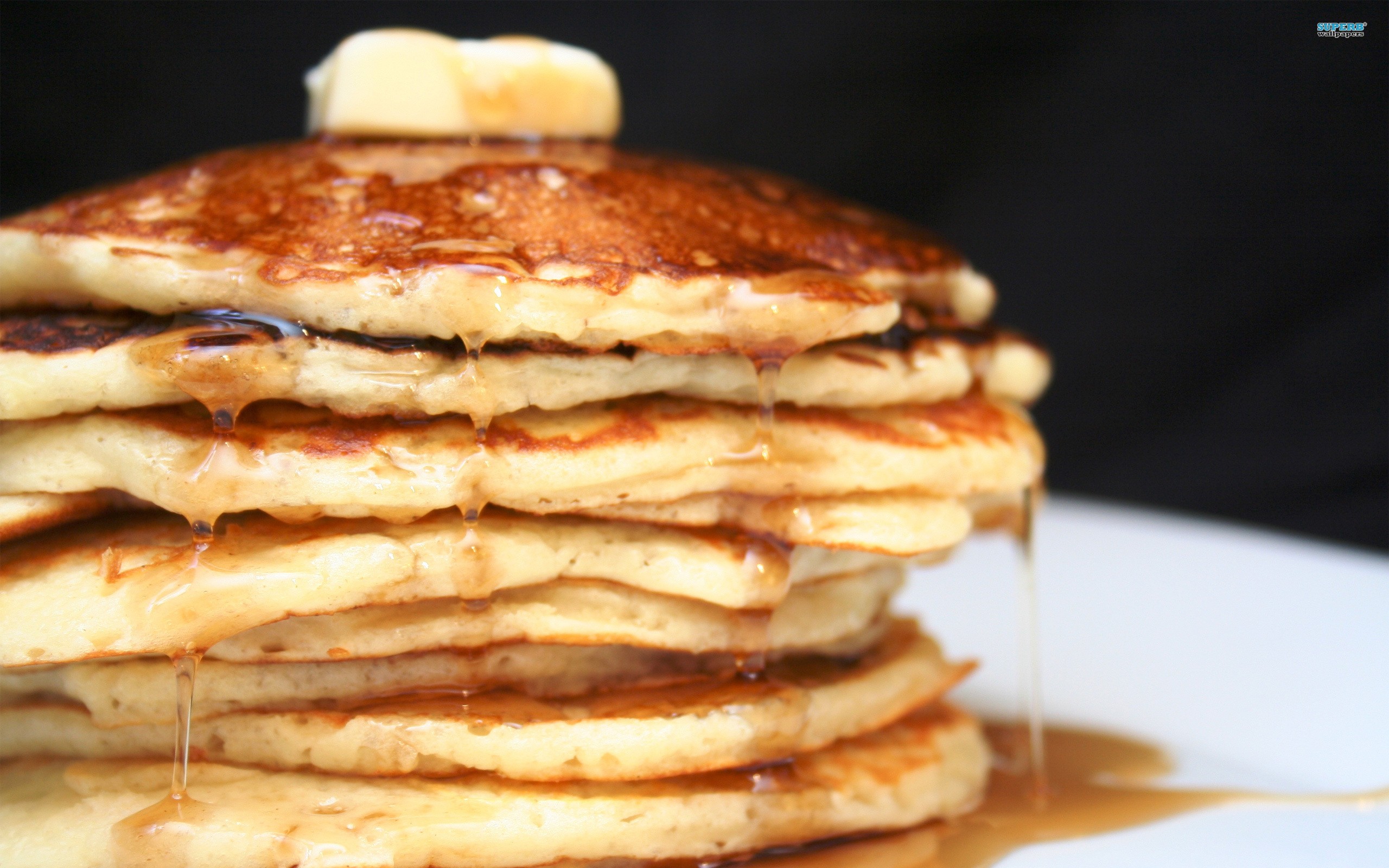 Pancakes Butter Syrup Food 2560x1600