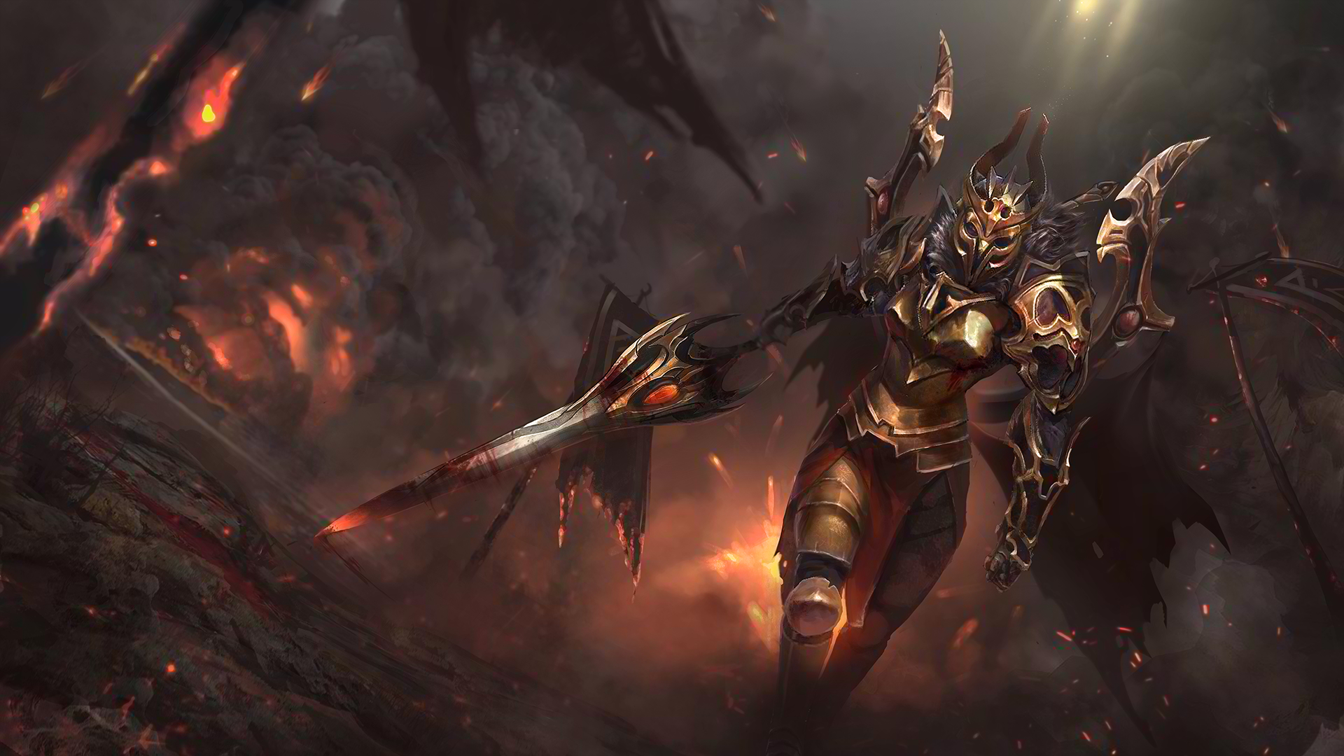 Armor Sword Dota 2 Legion Commander Fantasy Art Video Games 1920x1080