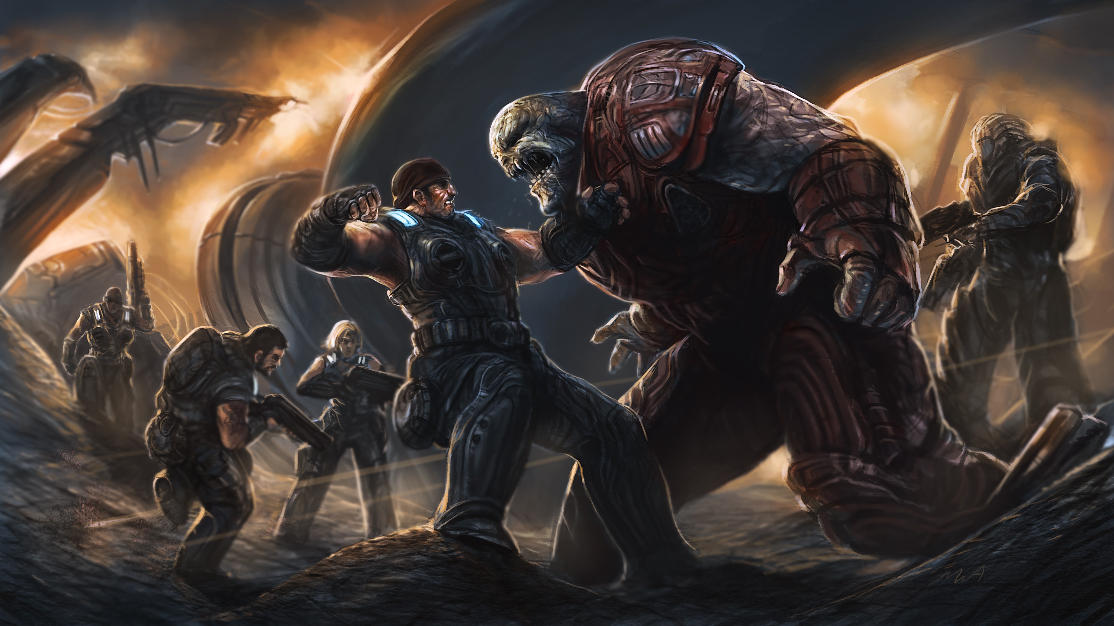 Gears Of War Gears Of War 3 Video Game Art Video Games 3840x2160