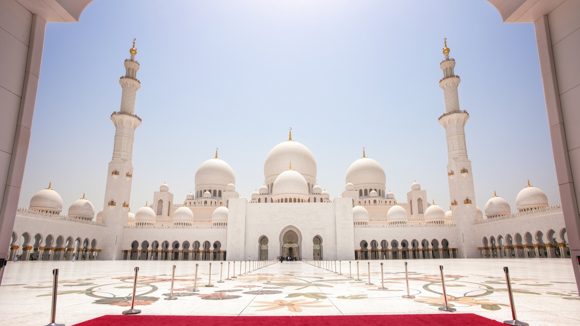 Abu Dhabi Architecture Tower Mosque 1920x1080