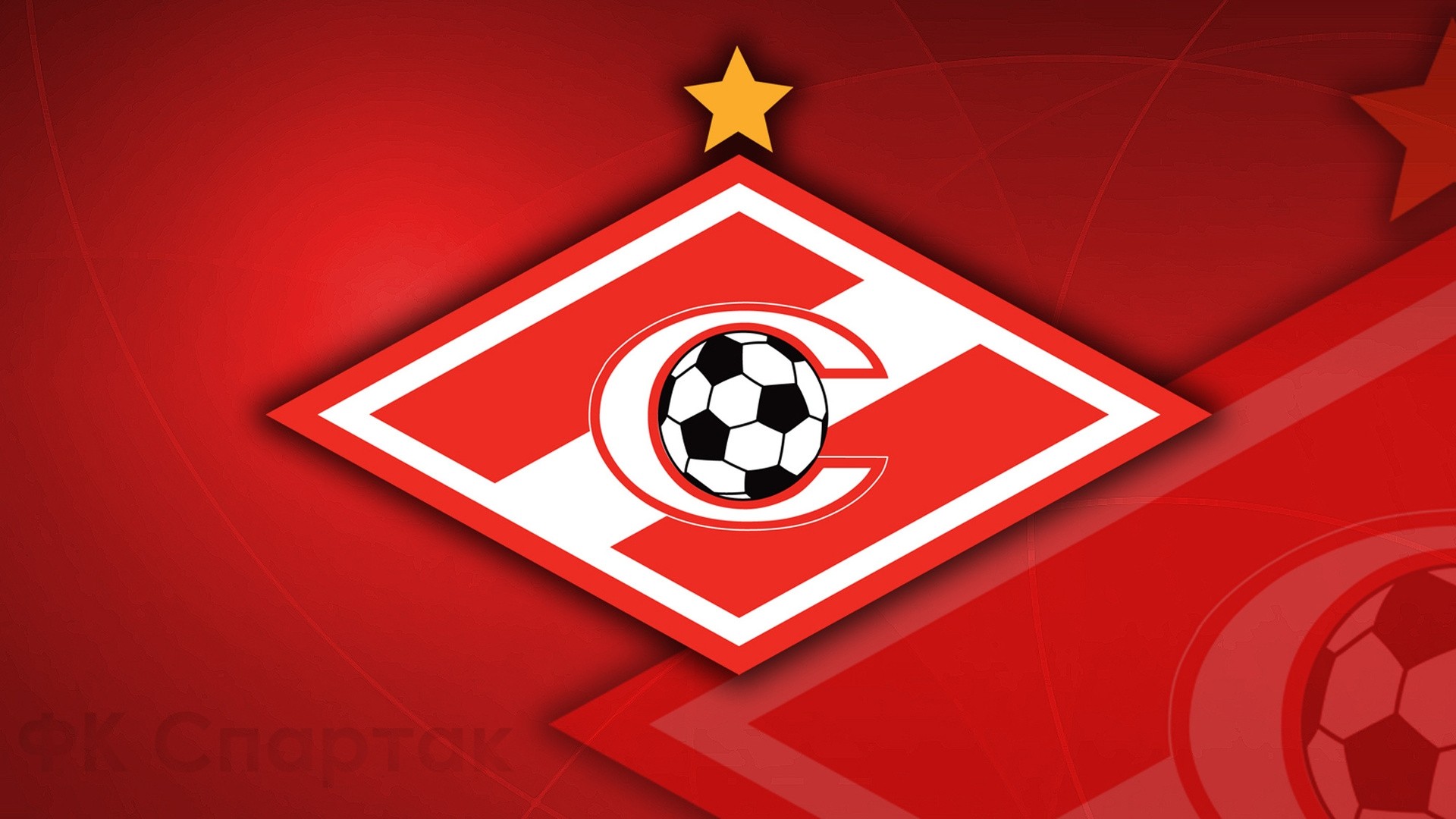 Digital Art Soccer Clubs Soccer Logo Red Background 1920x1080