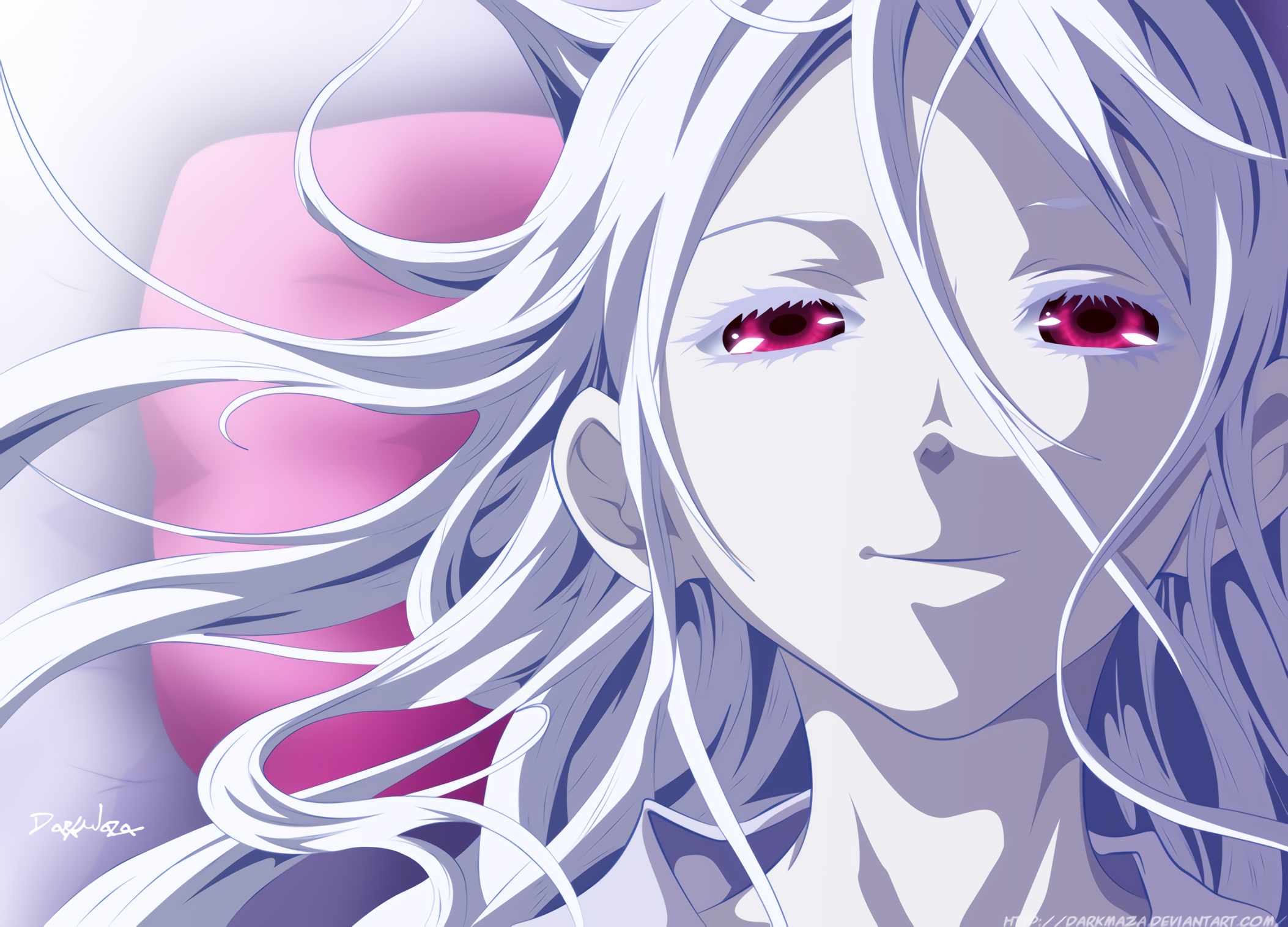 Anime Anime Girls Looking At Viewer Deadman Wonderland Shiro Deadman Wonderland White Hair Red Eyes 2106x1516