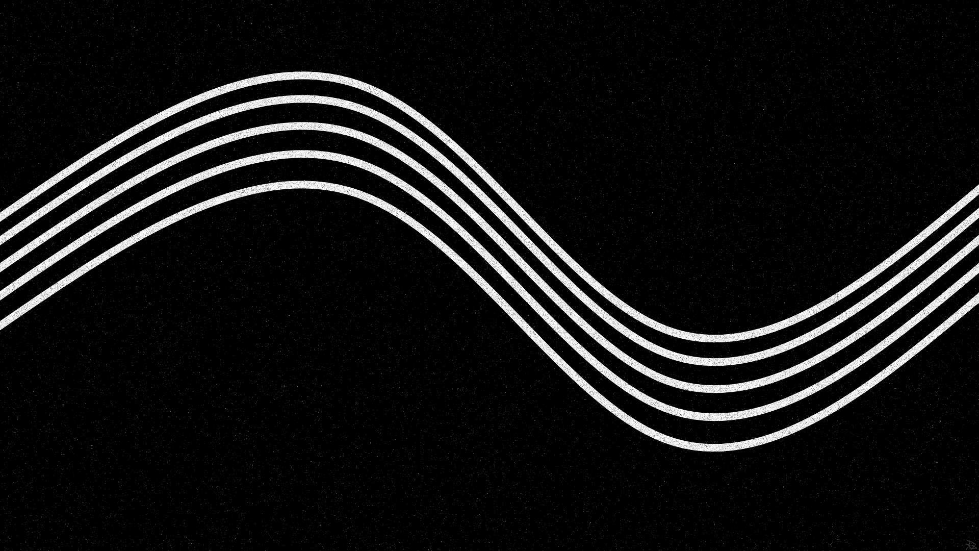Monochrome Waveforms Lines Minimalism 1920x1080