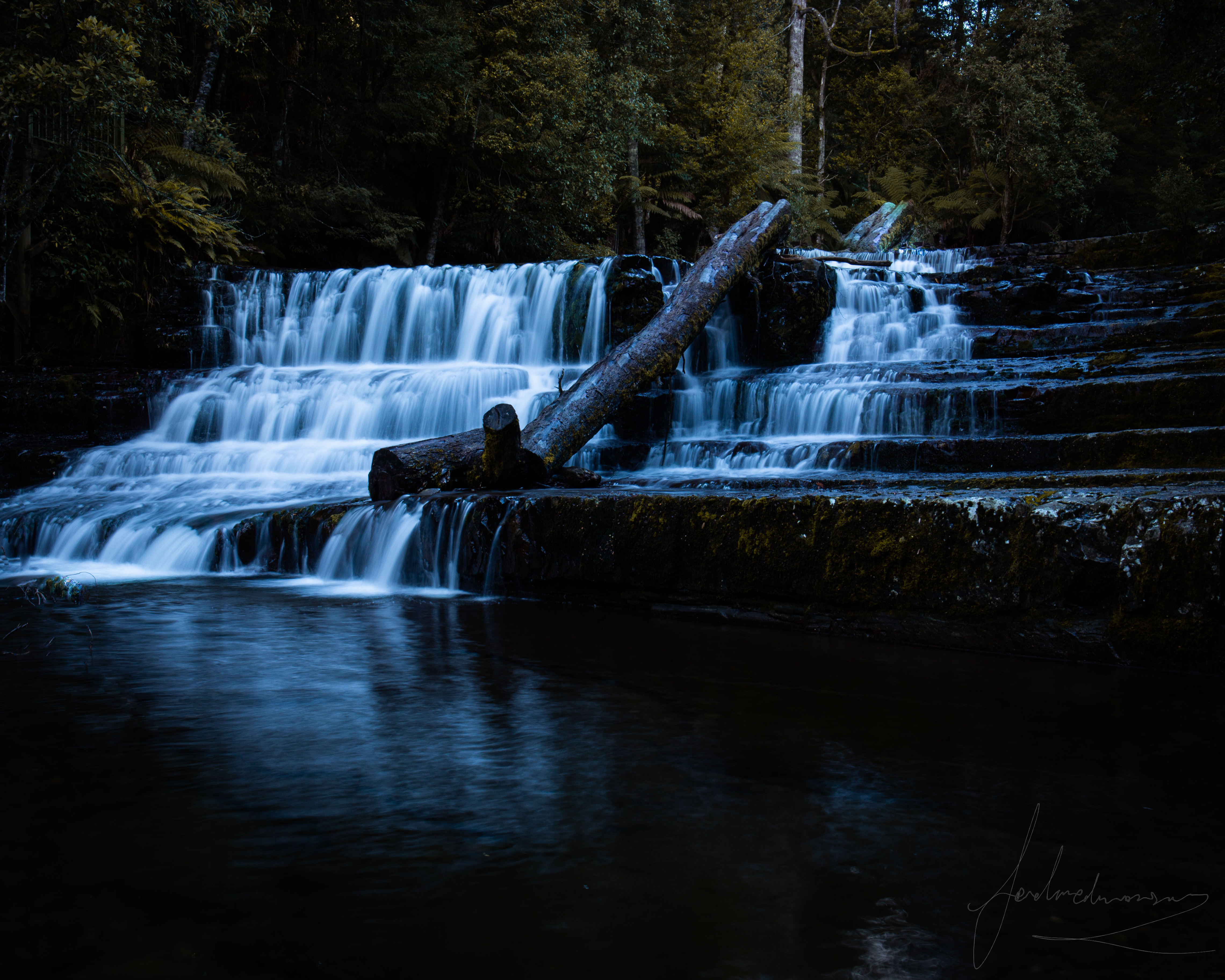 Long Exposure Landscape Waterfall Tasmania Forest Forest Clearing 4560x3648