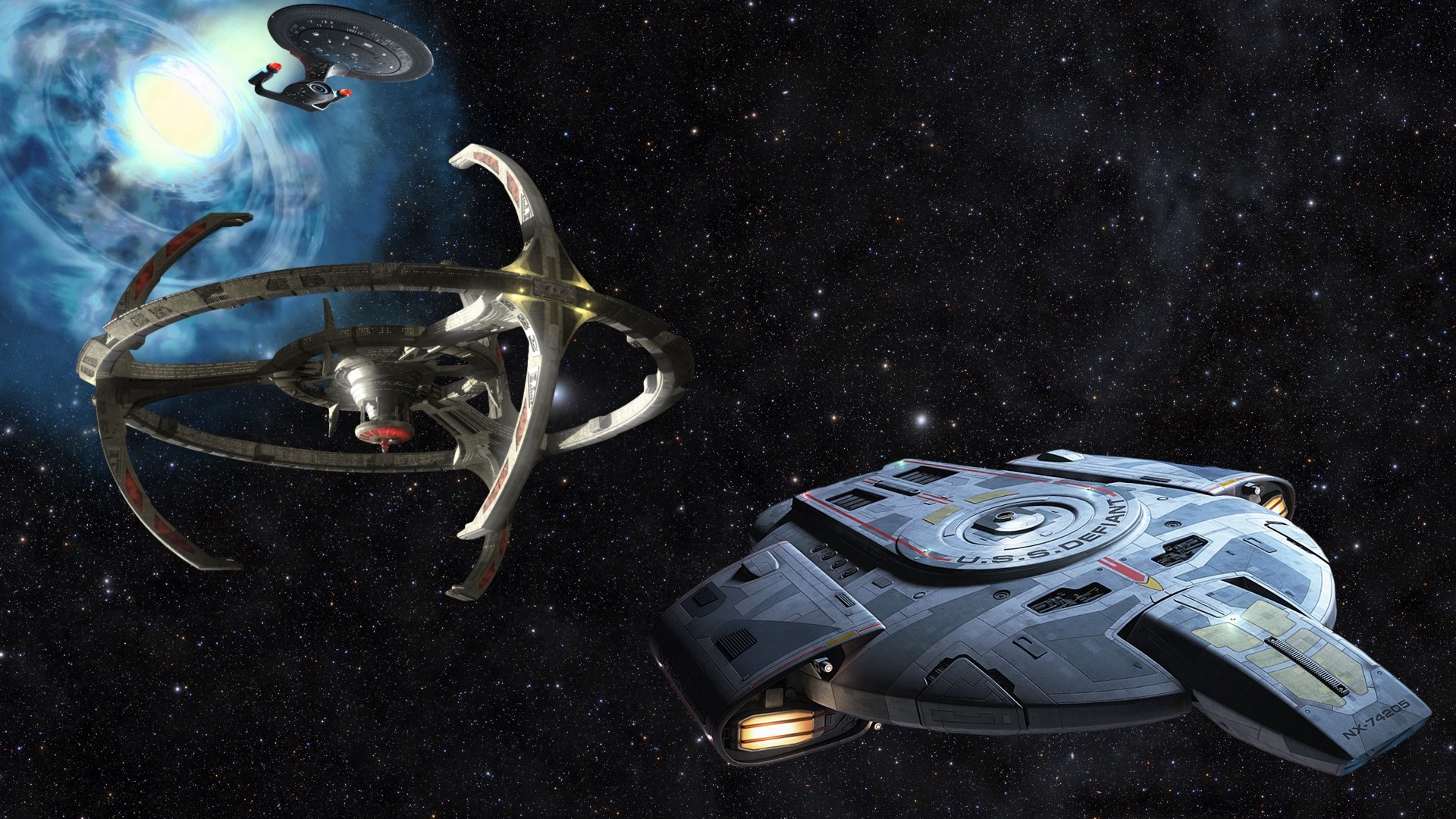 Star Trek Space Station USS Defiant 1920x1080