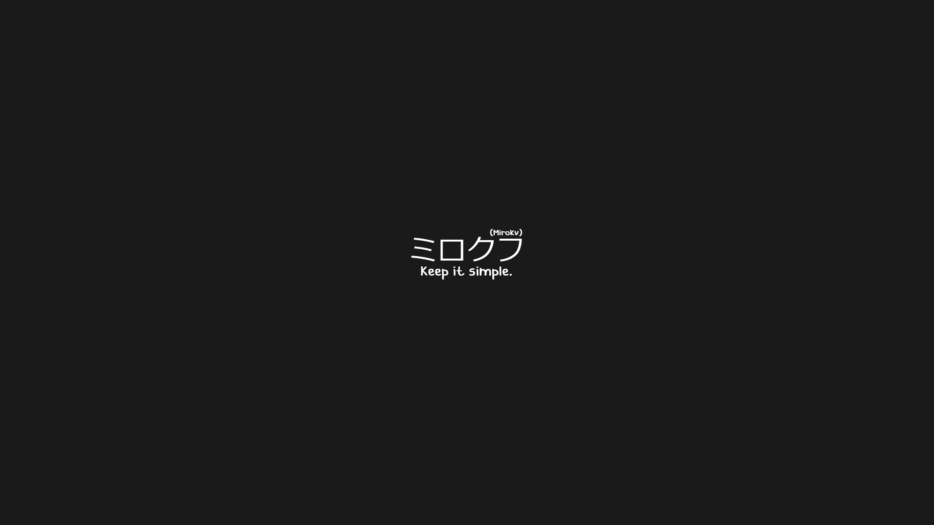 Translated Japanese Simple Background Black Background Minimalism 1920x1080