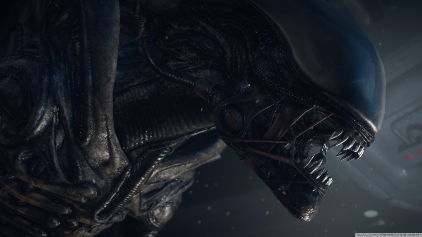 H R Giger Alien Movie Creature Horror Science Fiction Digital Art 1366x768