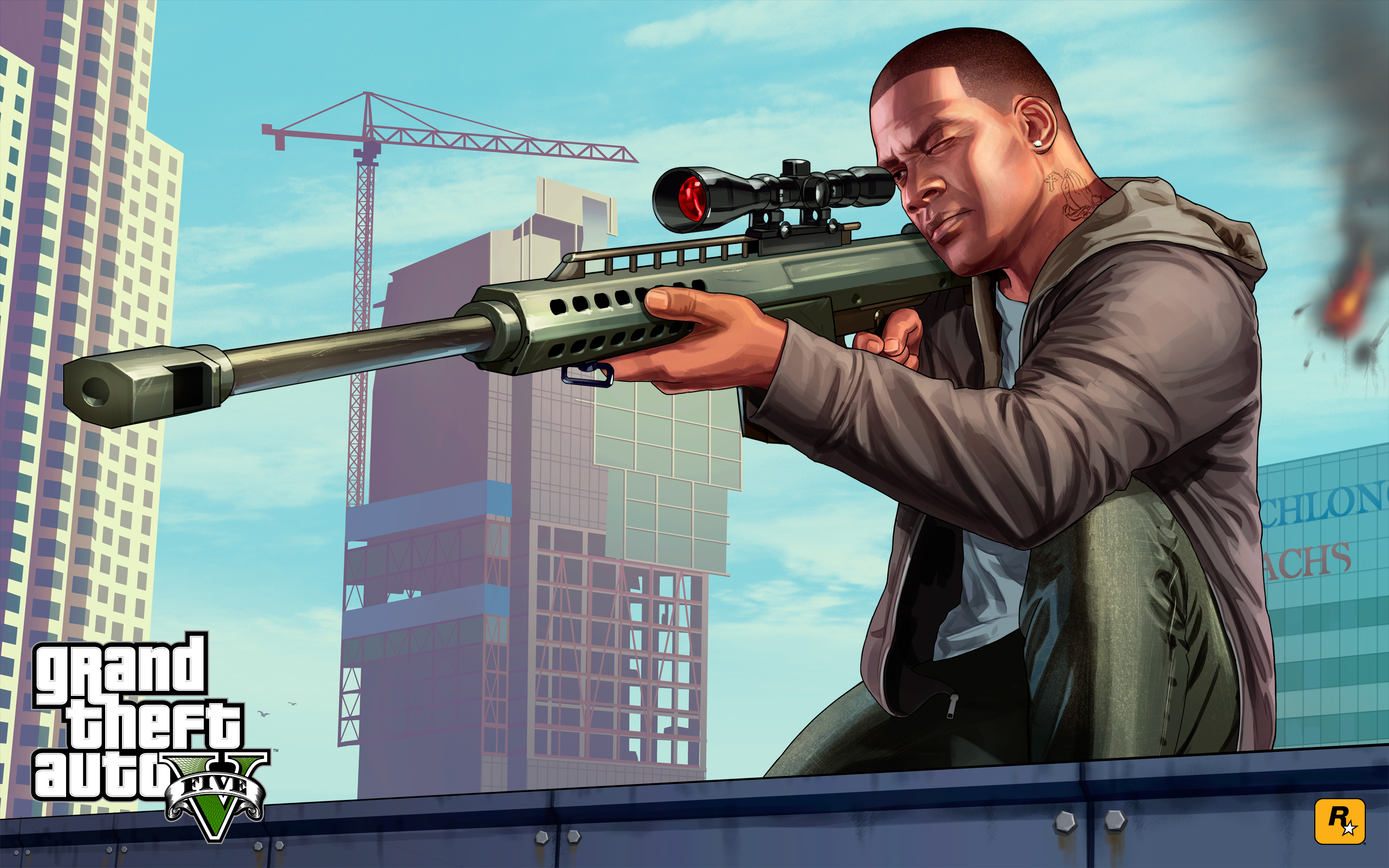 Grand Theft Auto V Franklin Clinton Rifle 2880x1800