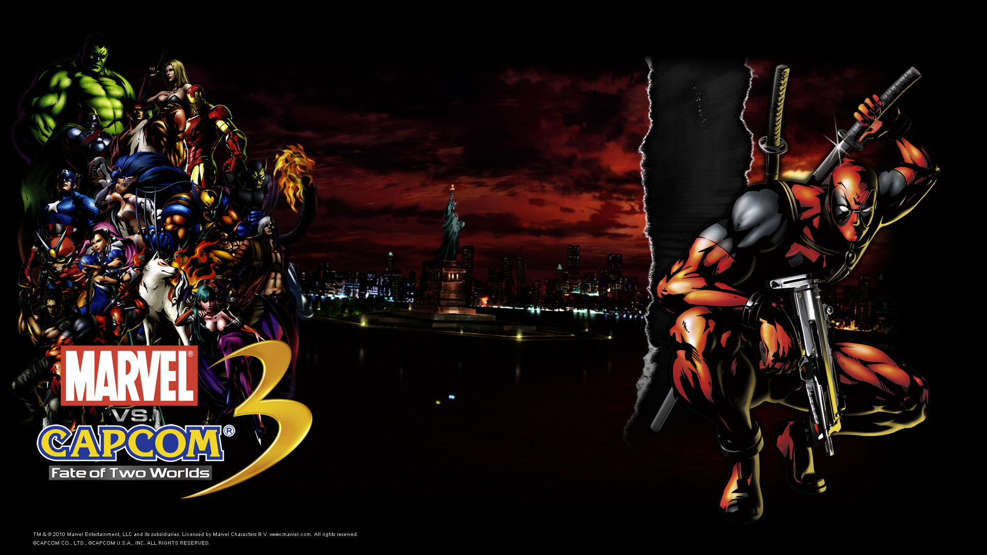 Marvel Vs Capcom Amaterasu Captain America Hulk Iron Man Wolverine Deadpool 1920x1080