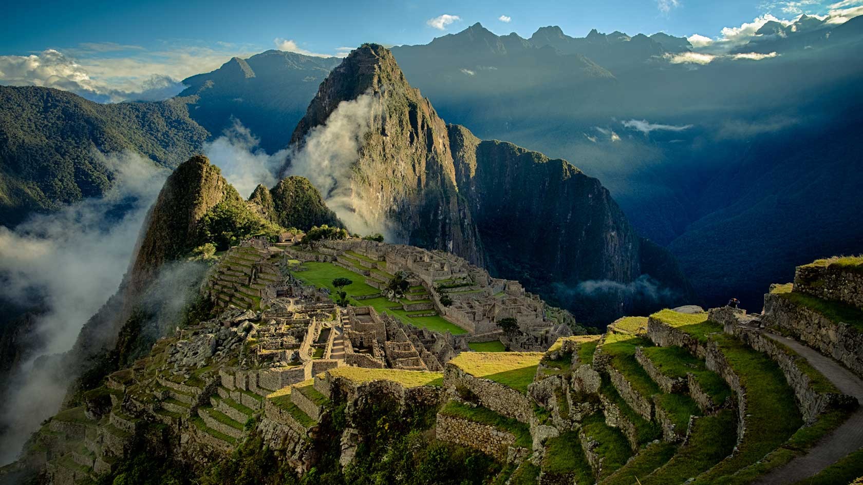 Nature Landscape Mountains Mist Machu Picchu Peru World Heritage Site Archeology Ruin Inca 1680x945
