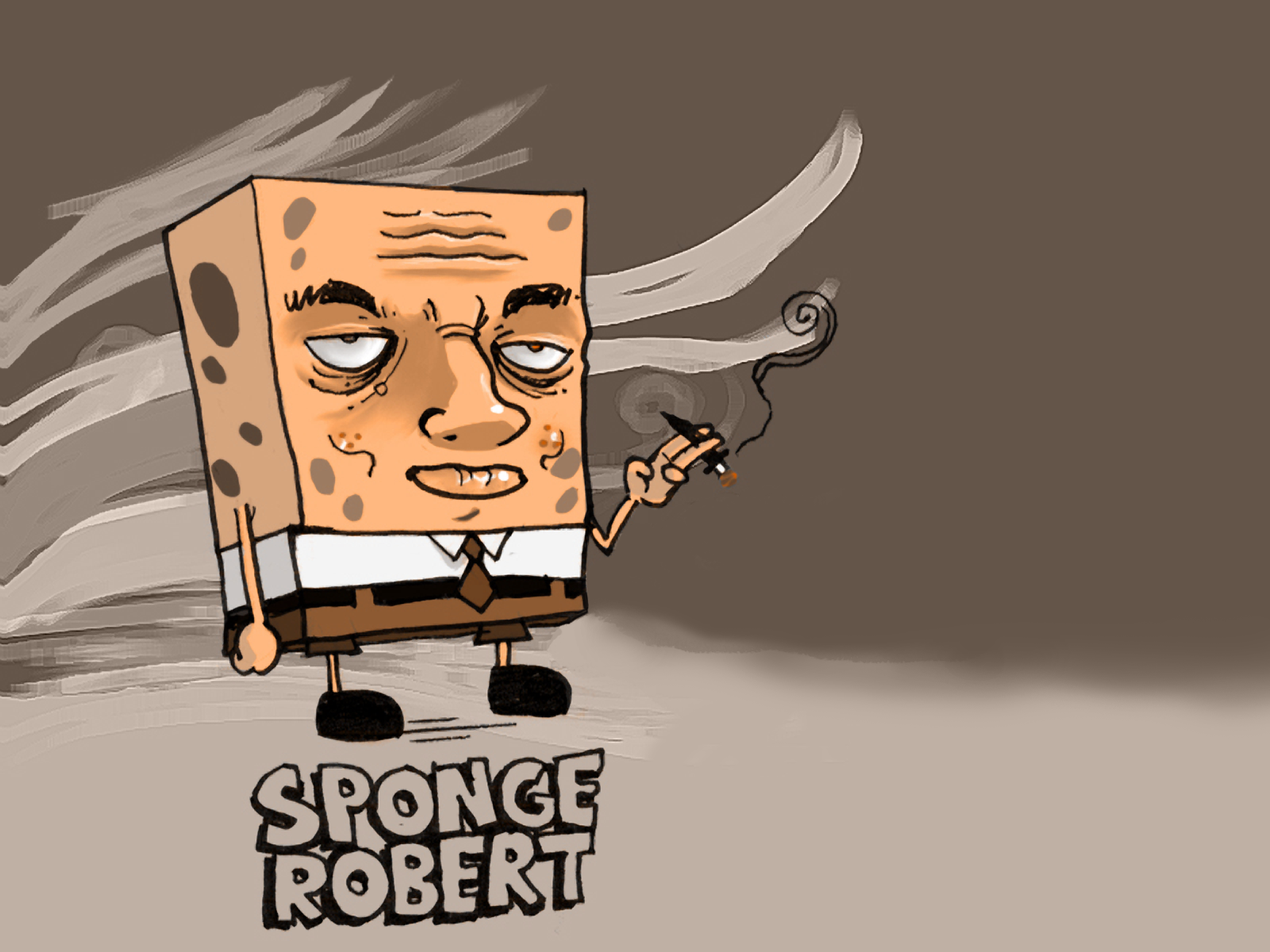 Artwork Fan Art Humor Cartoon SpongeBob SquarePants Brown 1600x1200