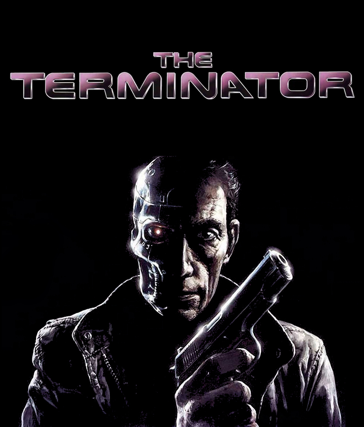 Terminator Film Posters Black Background Gun Pistol Artwork 1194x1400