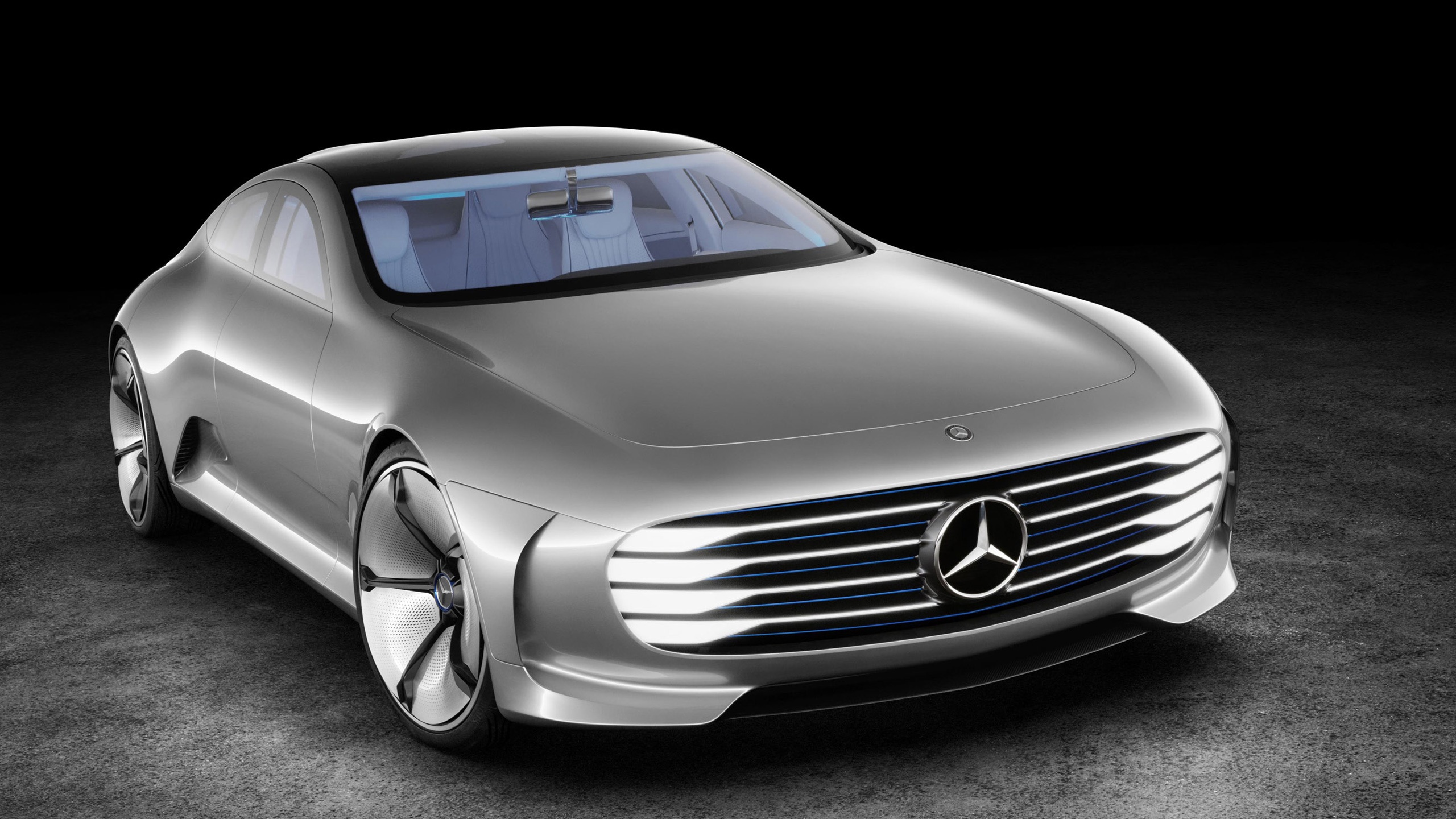 Mercedes Benz Silver Cars Prototype Concept Car 2560x1440