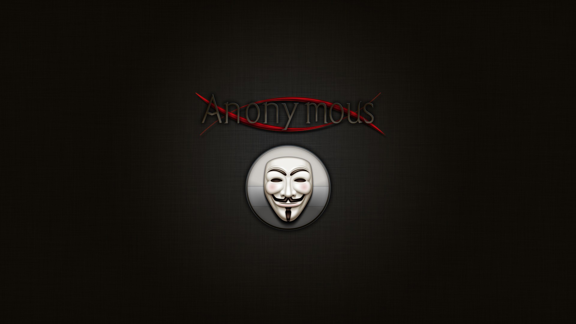 Anonymous Guy Fawkes Mask Minimalism 1920x1080