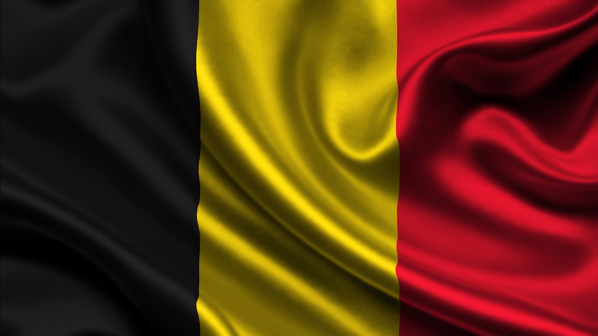 Belgium Flag Black Yellow Red 1920x1080