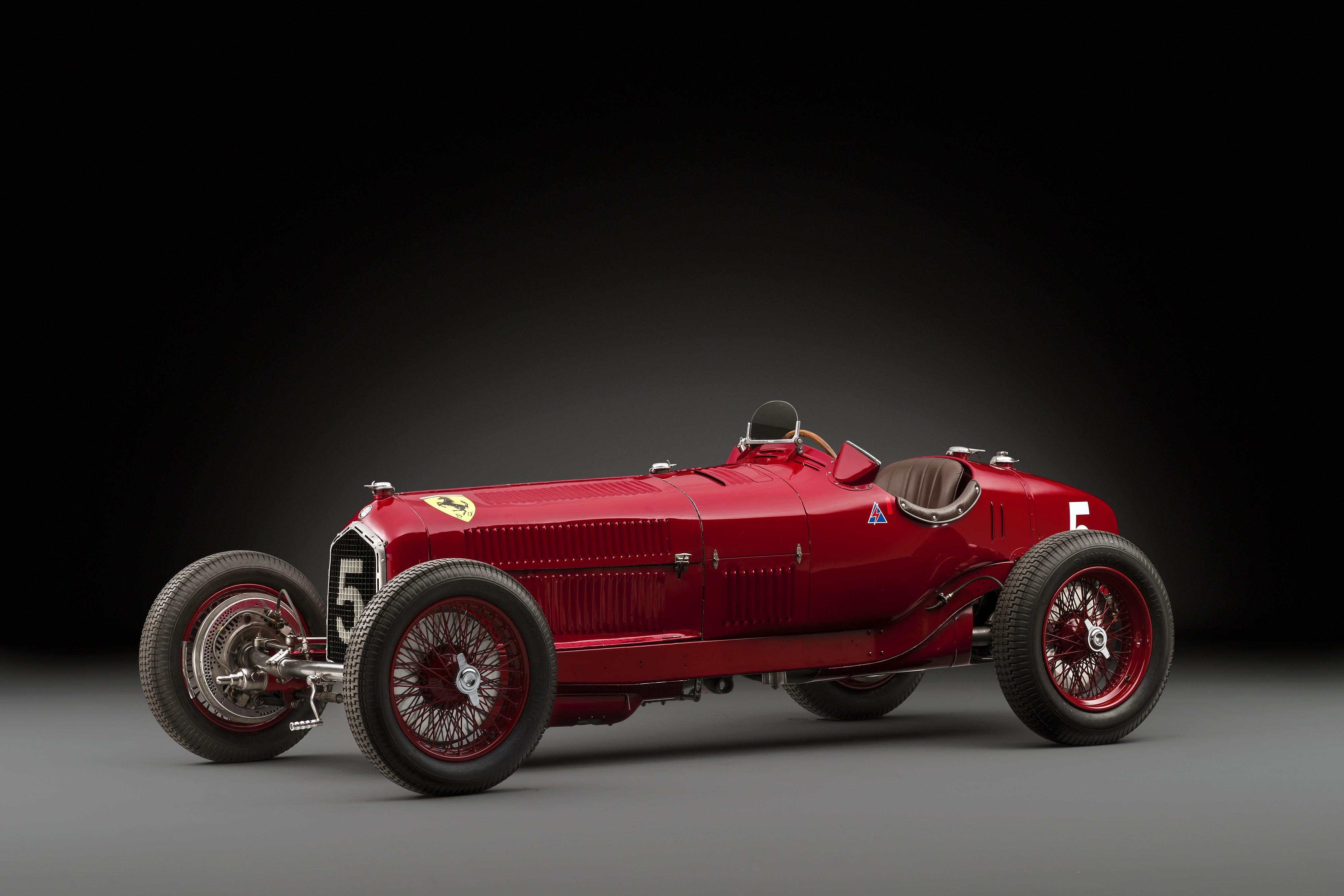 Ferrari Vehicle Vintage Grand Prix Car Numbers Race Cars Simple Background Oldtimers Oldtimer 4000x2667