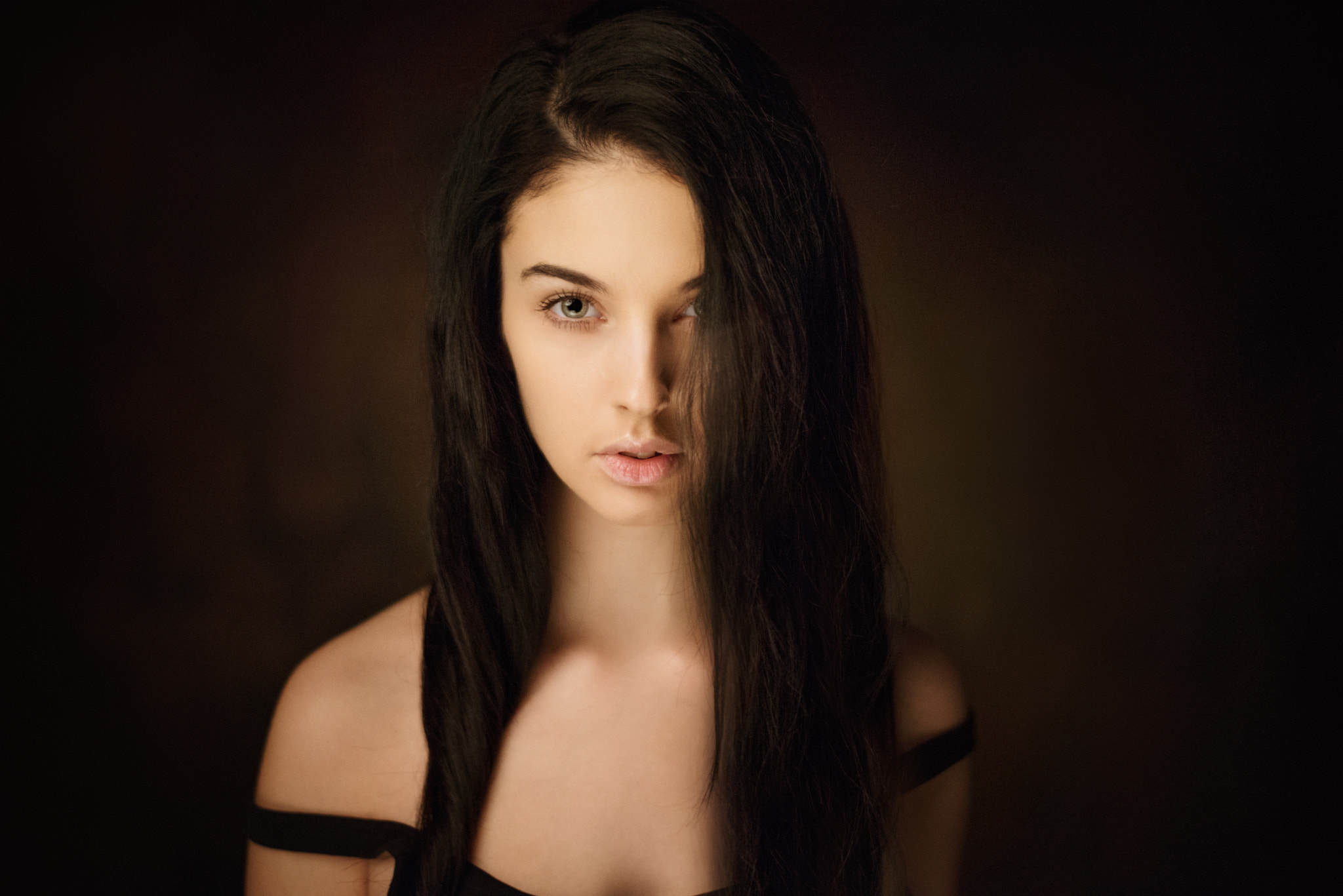 Alla Berger Women Face Maxim Maximov Portrait Model Long Hair 2048x1367