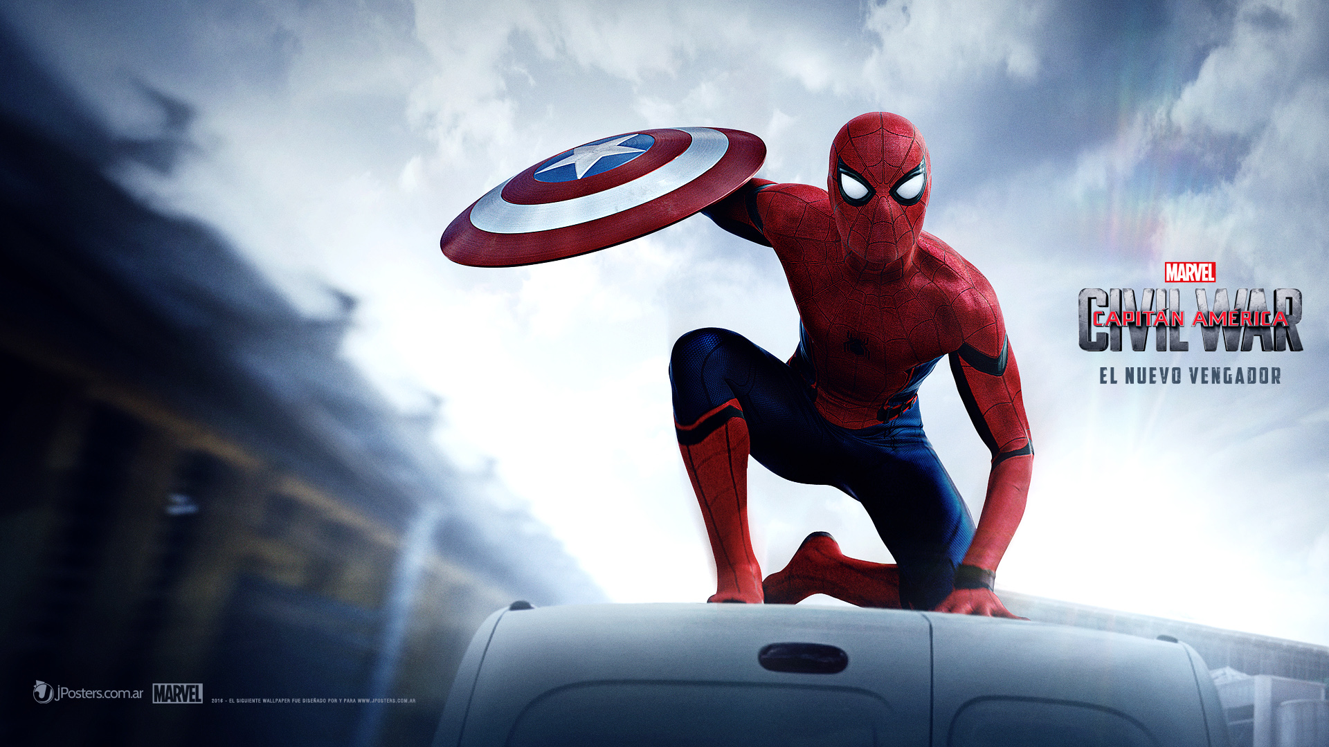 Captain America Civil War Spider Man Peter Parker Tom Holland 1920x1080