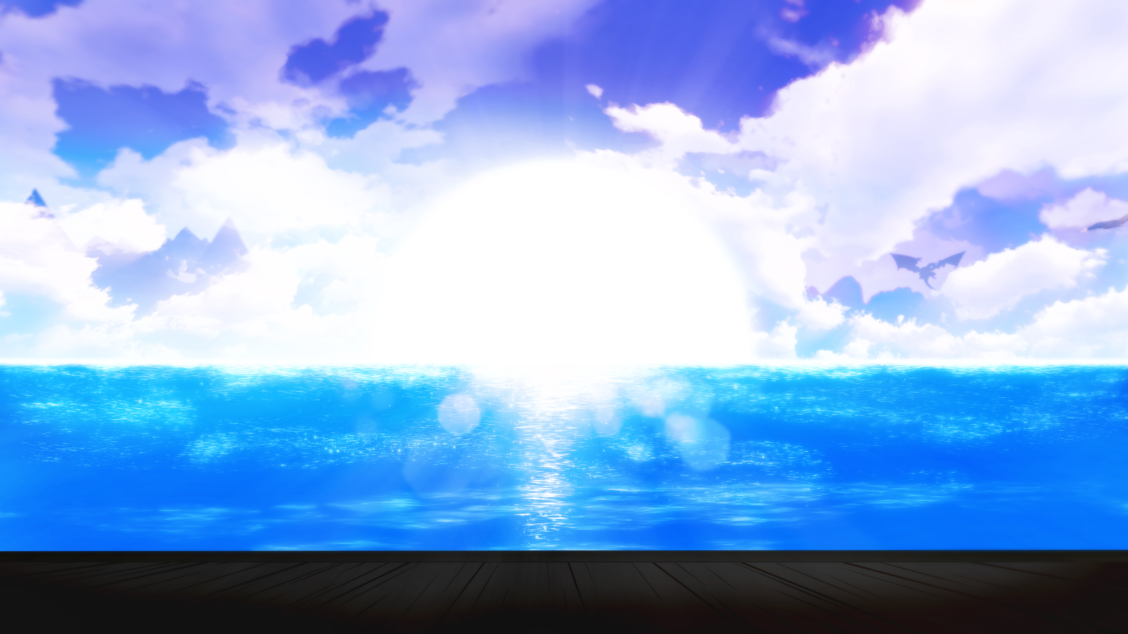 Gate Jieitai Kanochi Nite Kaku Tatakaeri Anime Sea Clouds 3840x2160