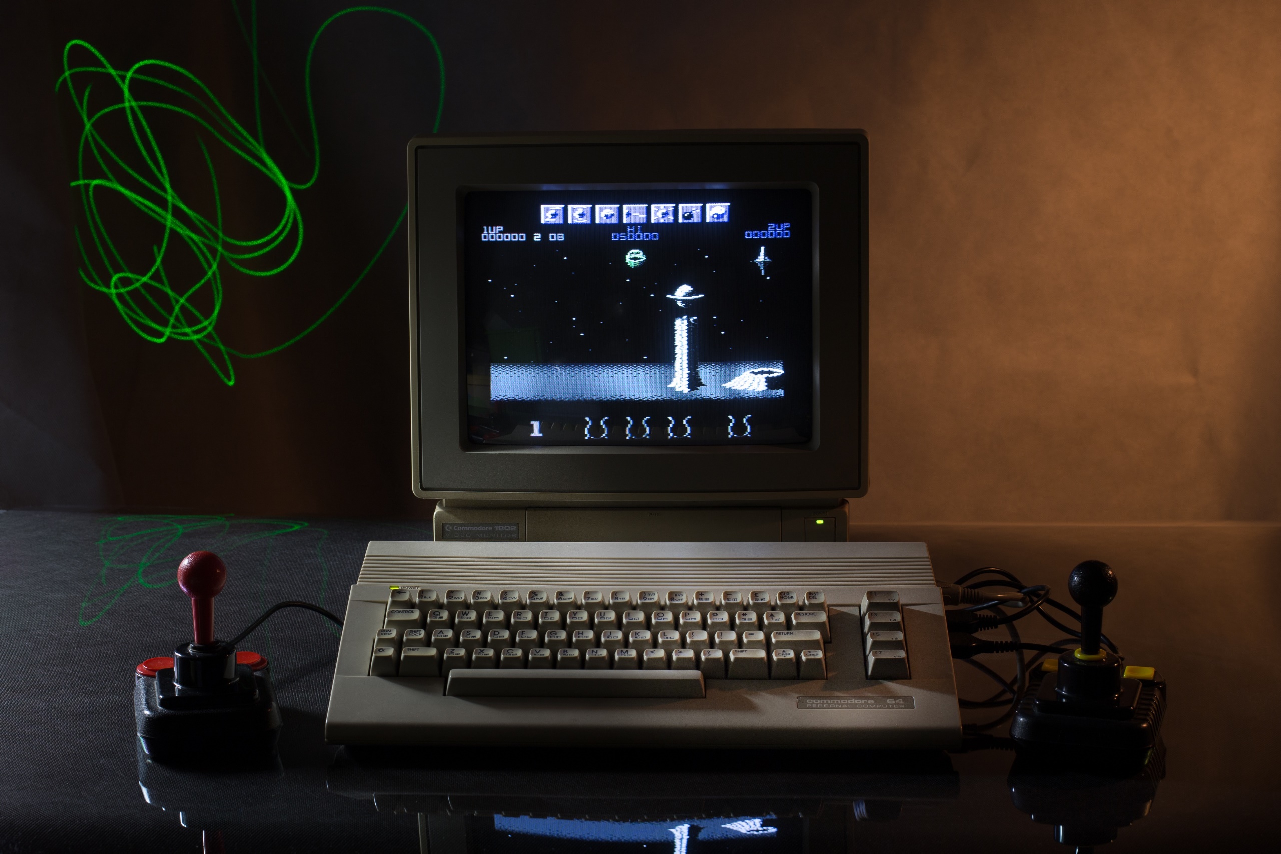 Retro Games Computer Joystick Commodore 64 2560x1707