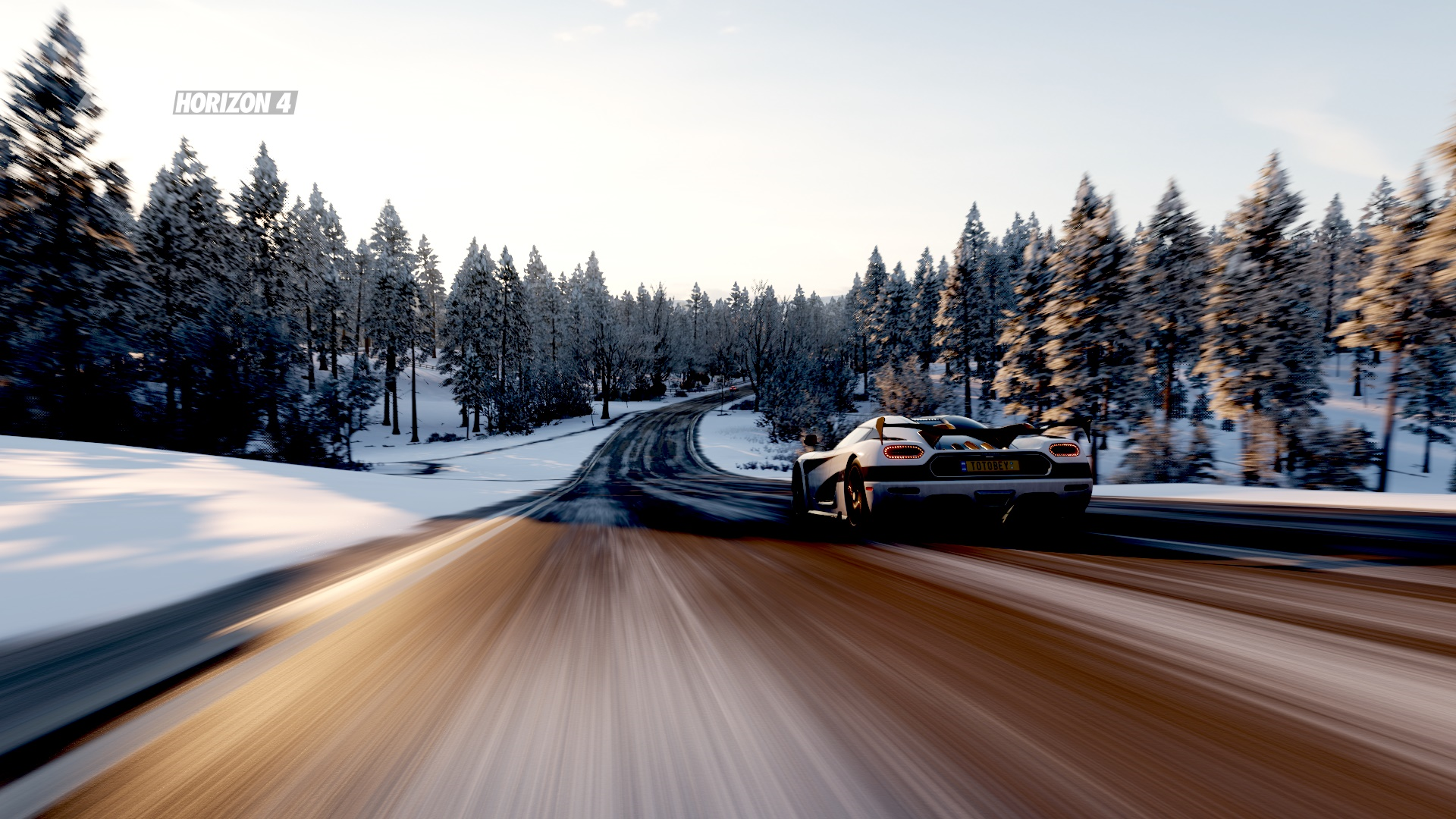 Forza Horizon 4 Landscape Video Game Landscape Car Koenigsegg Koenigsegg Agera RS Snow White 1920x1080