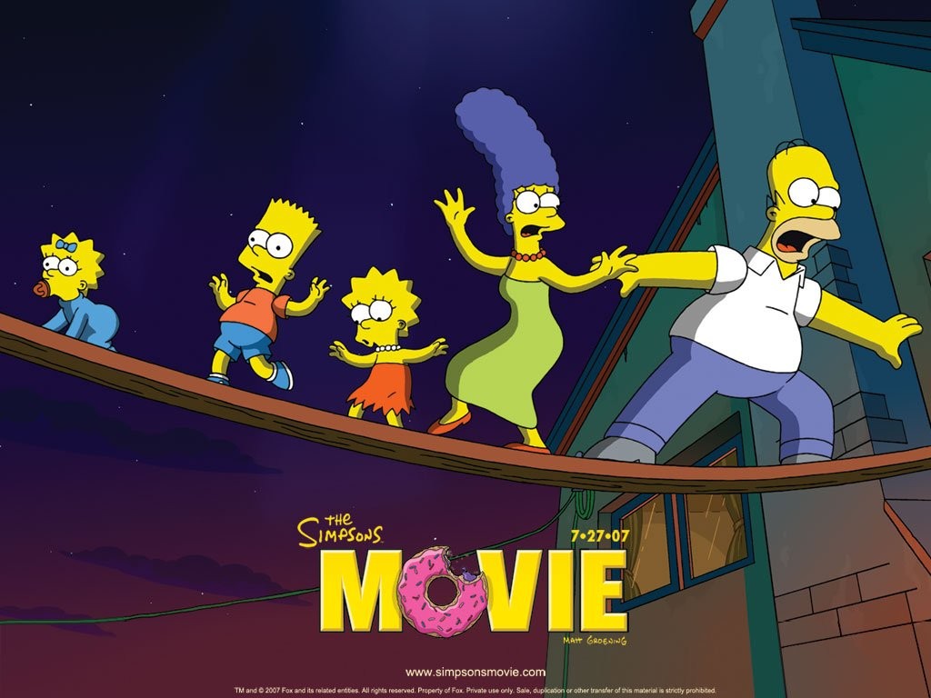 The Simpsons Maggie Simpson Bart Simpson Lisa Simpson Marge Simpson Homer Simpson Movies 1024x768