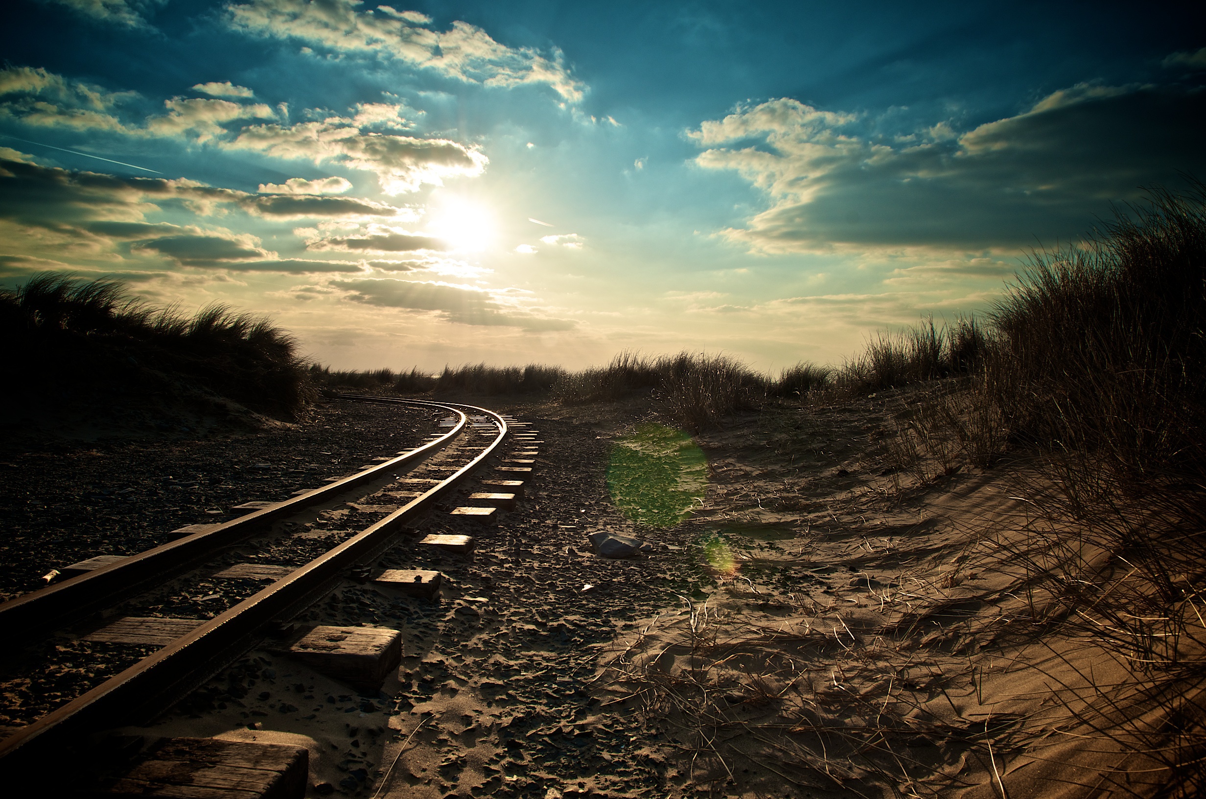 Railway Sky Outdoors Railroad Track 2464x1632