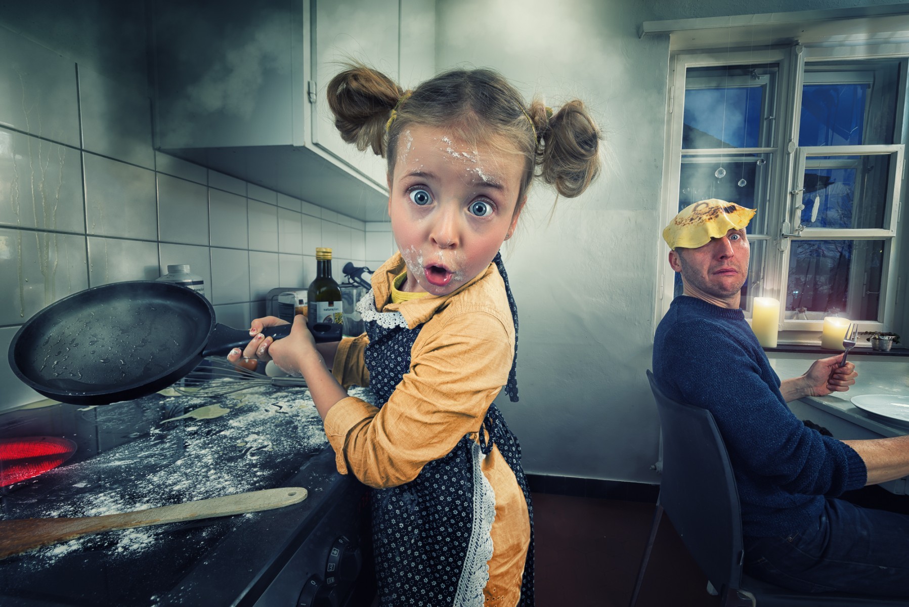 Kitchen Baby Cook Families Apron Flour Humor 1797x1200
