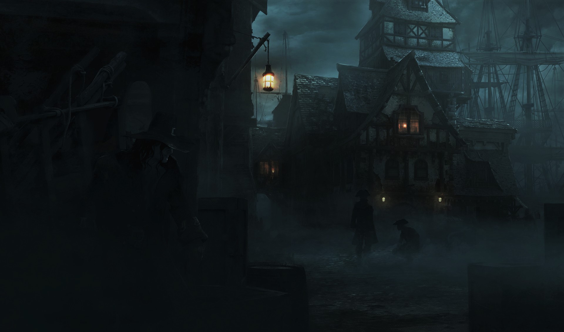 Solomon Kane Mythic Games Moon Moonlight Castle Horror Mist Dark Night 1920x1132