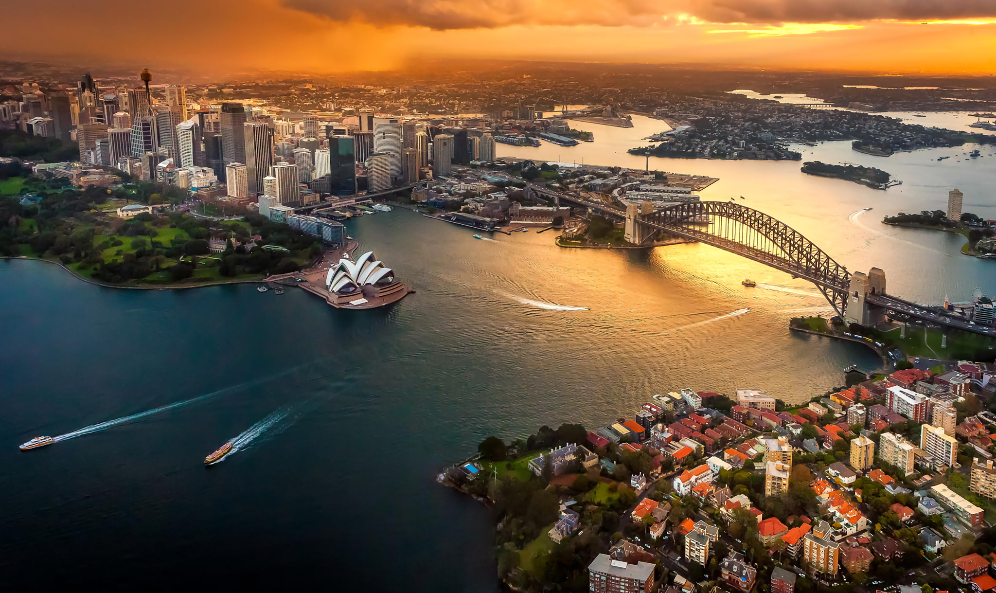 Sydney Harbor Sydney Harbour Building Australia Sydney Opera House Sydney Harbour Bridge 2048x1219
