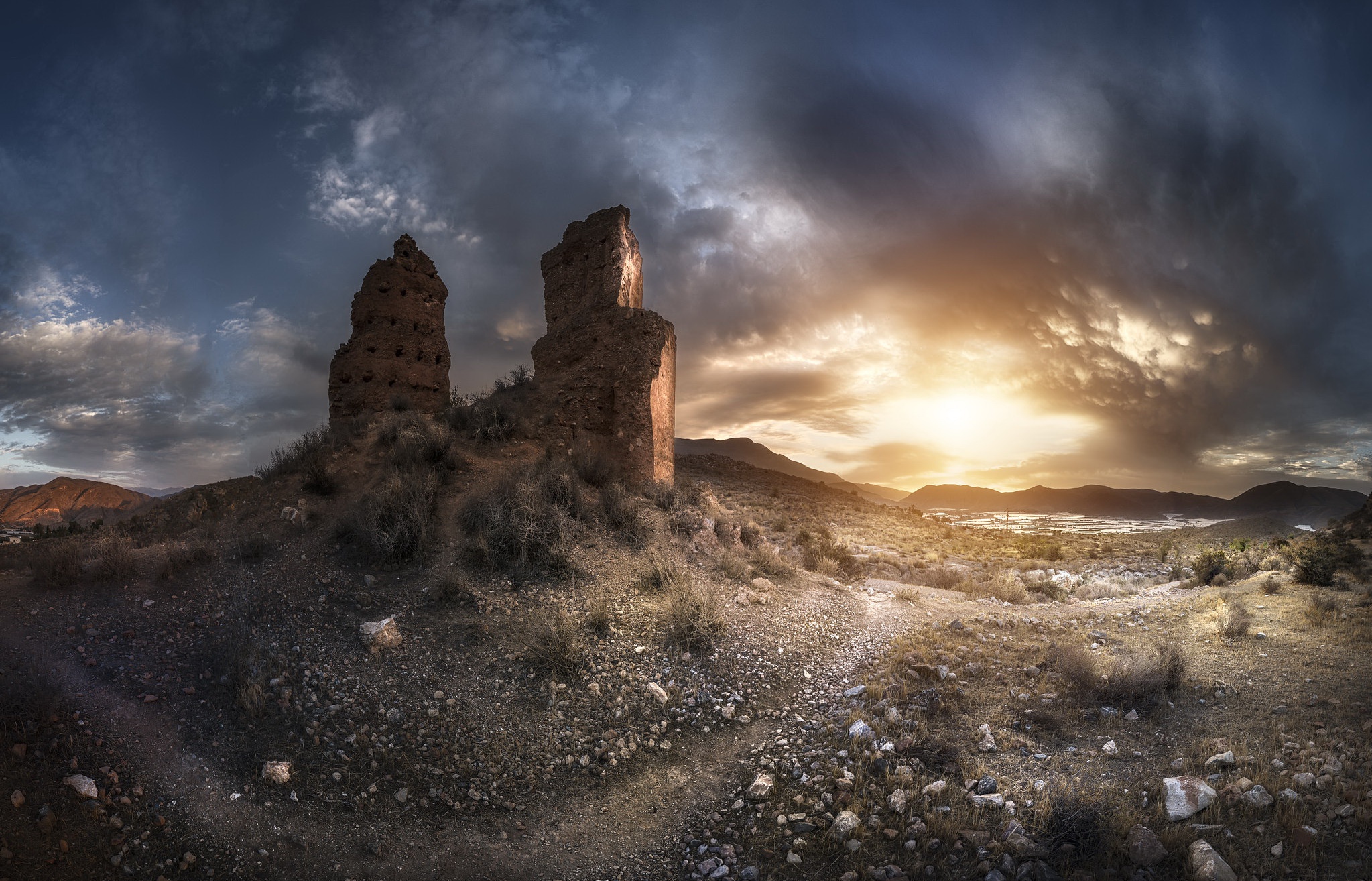 Sky Outdoors Andalusia Ruins Sunlight 2047x1314