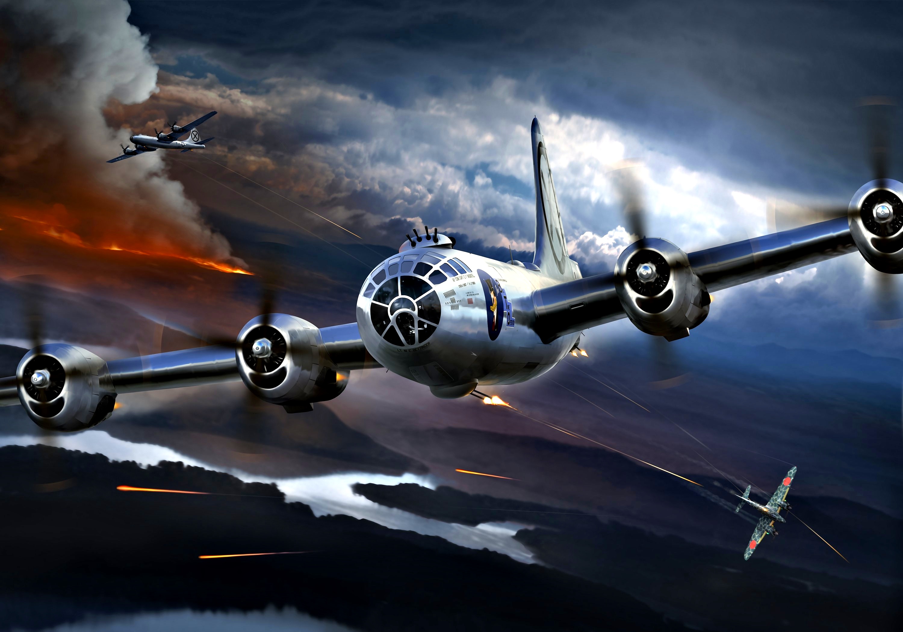 B 29 Super Fortress Artwork Military Aircraft Military Aircraft 3000x2100