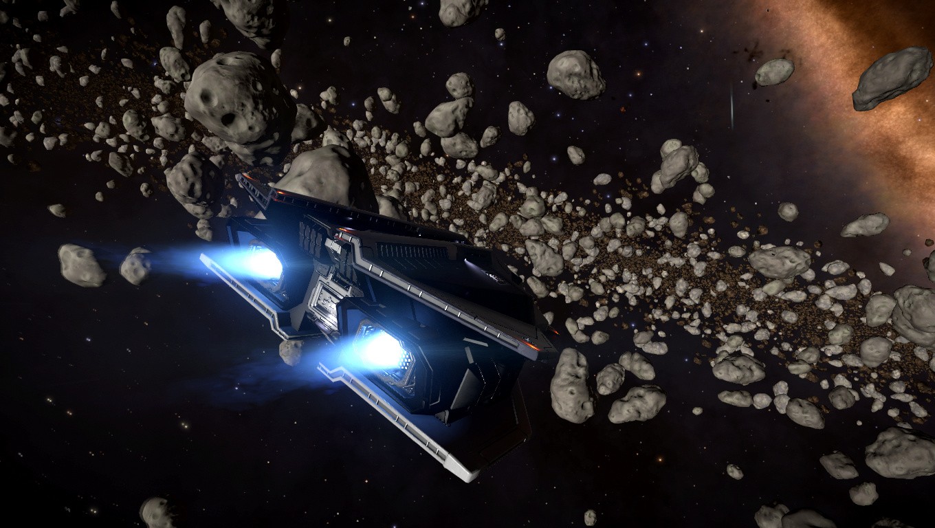 Elite Dangerous Space Spaceship Planet Asteroid Vulture Spaceship 1360x768